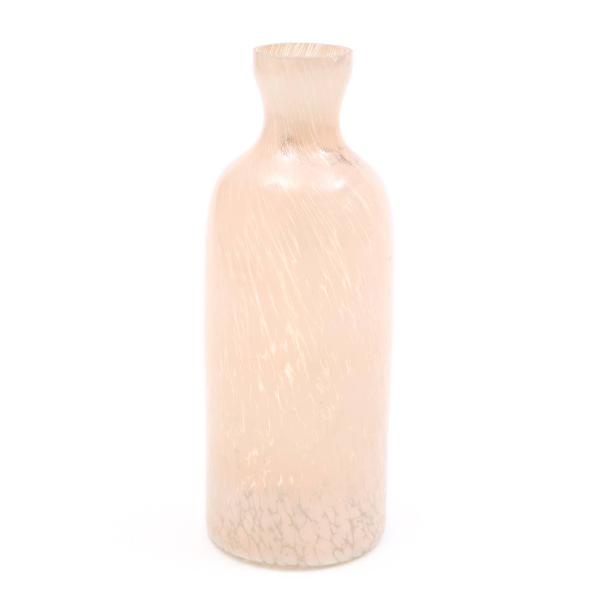 White Splutter Glass Large Vase -Blue