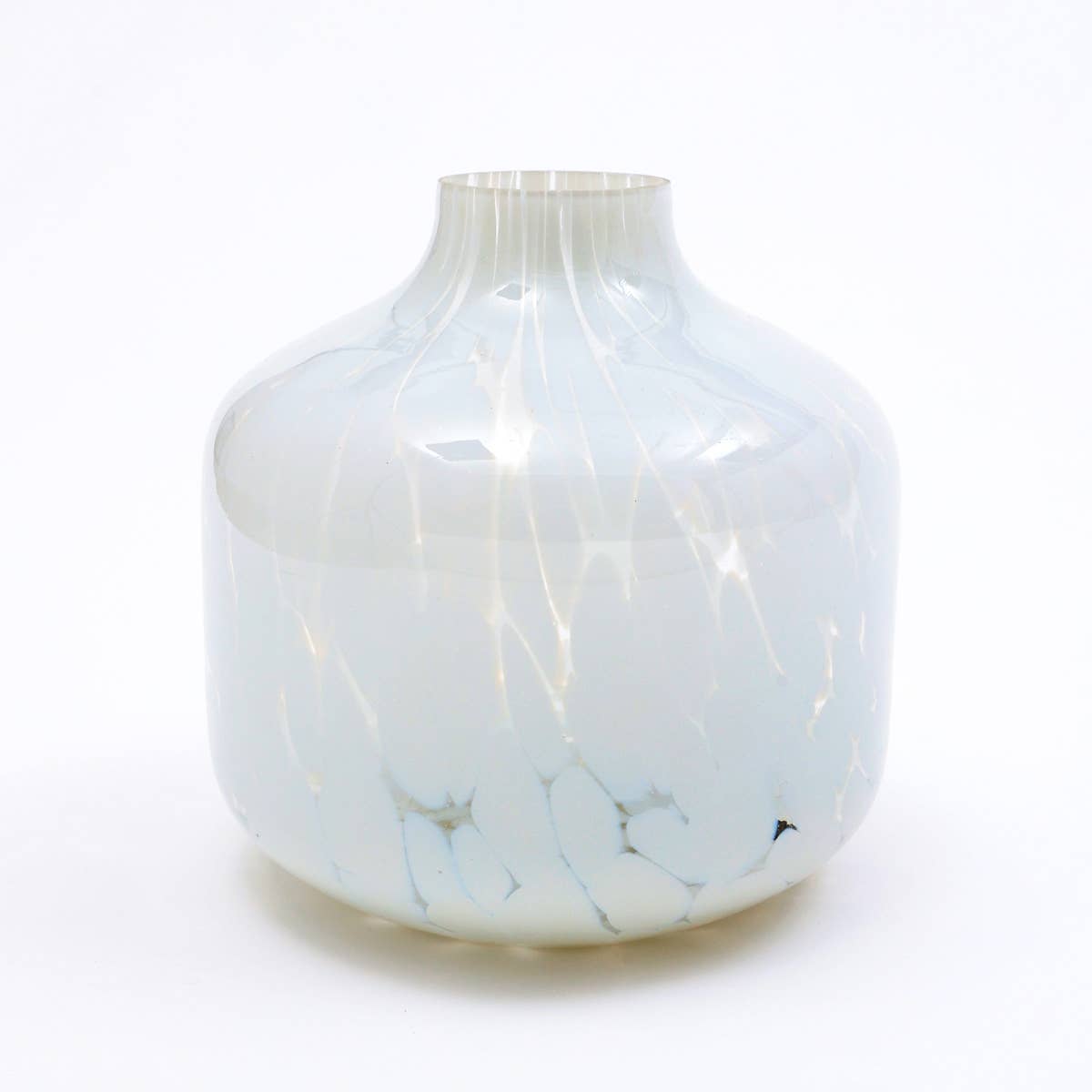 White Splutter Vase Large - Ivory Outside Color