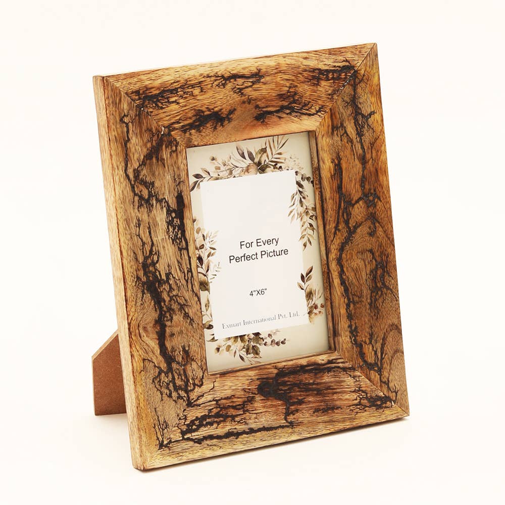 Wooden Carving Photo Frame 4'' X 6'' - Lasor Effect