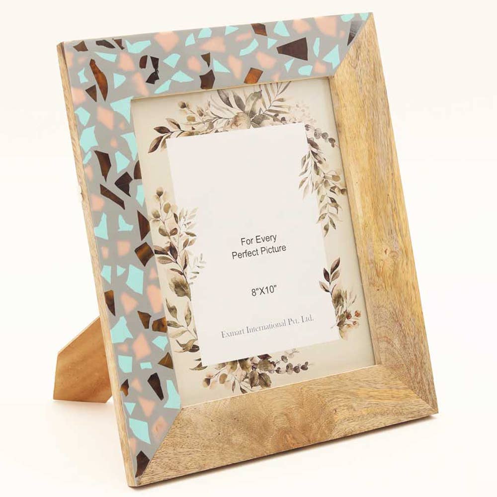 Wooden Resin Photo Frame 8'' X 10'' - Multicolor