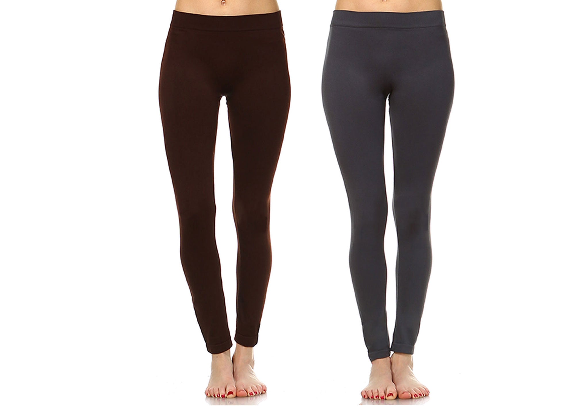 Slim Fit Pack of 2 Solid Leggings (3 Color Asst Available)