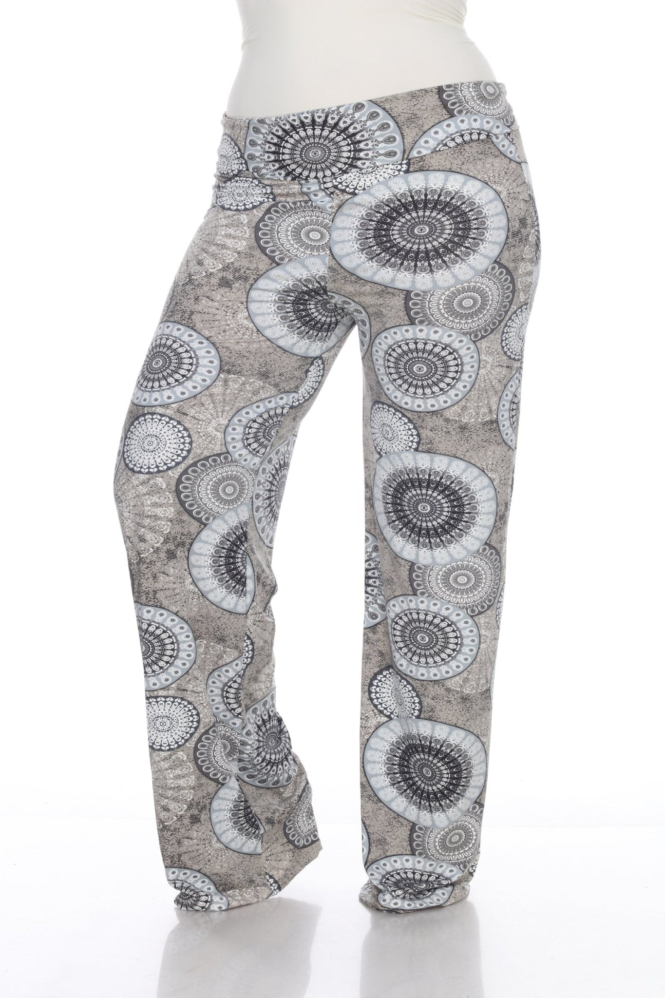 Circle Print Plus Size Palazzo Pants - Plus