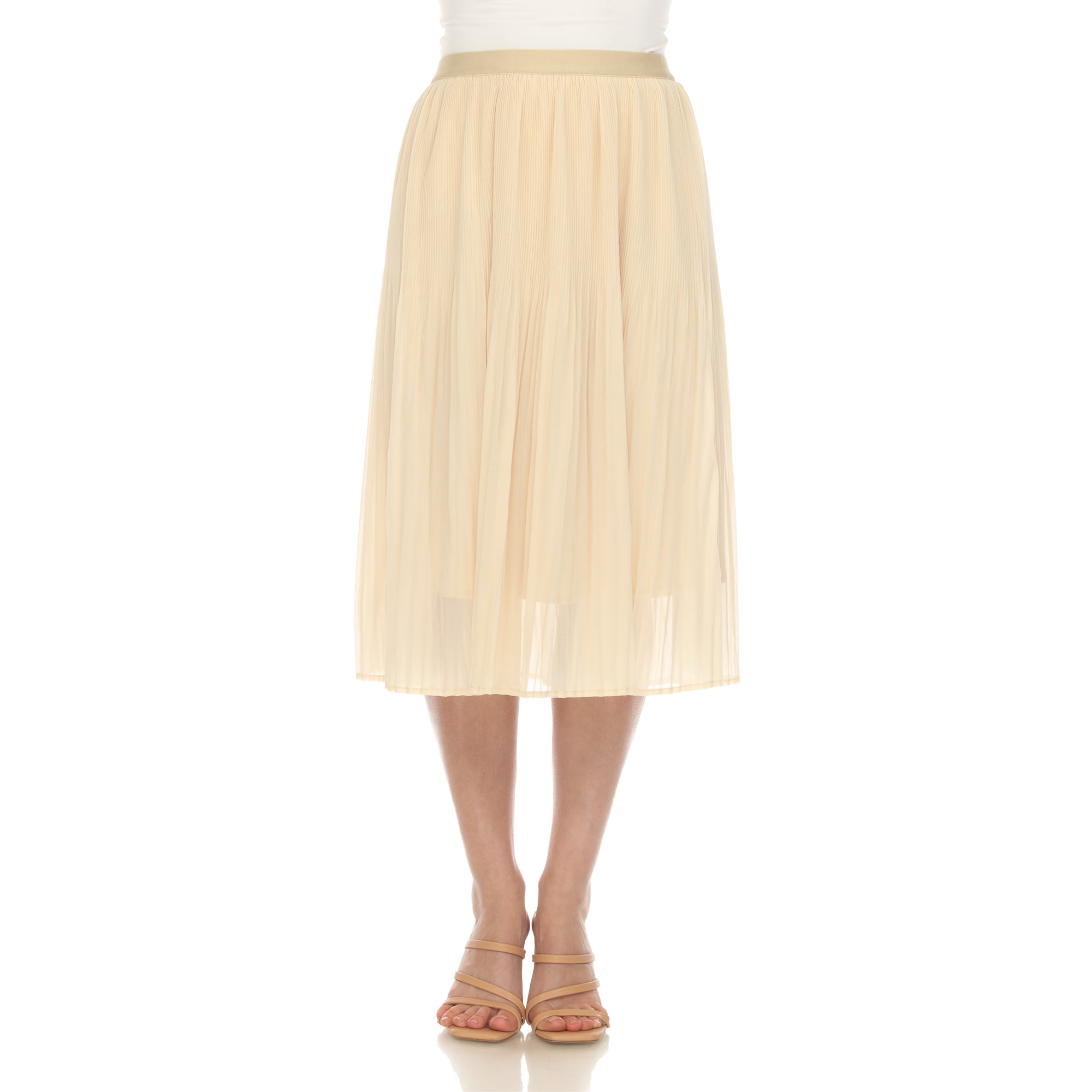 Women's Chiffon Pleated Midi Skirt