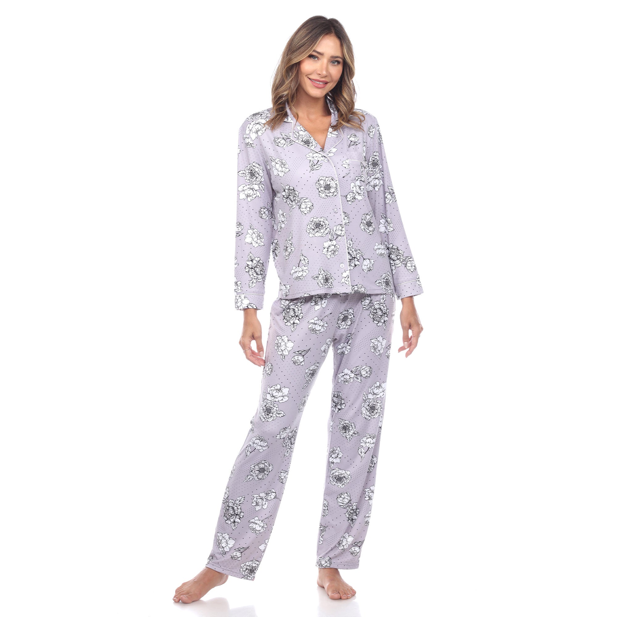 Women's Long Sleeve Floral Pajama Set