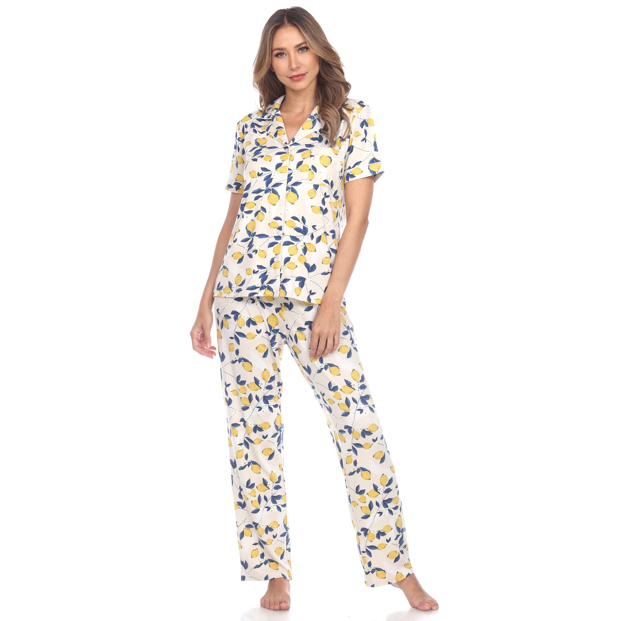 Women's Tropical Print Pajama Set