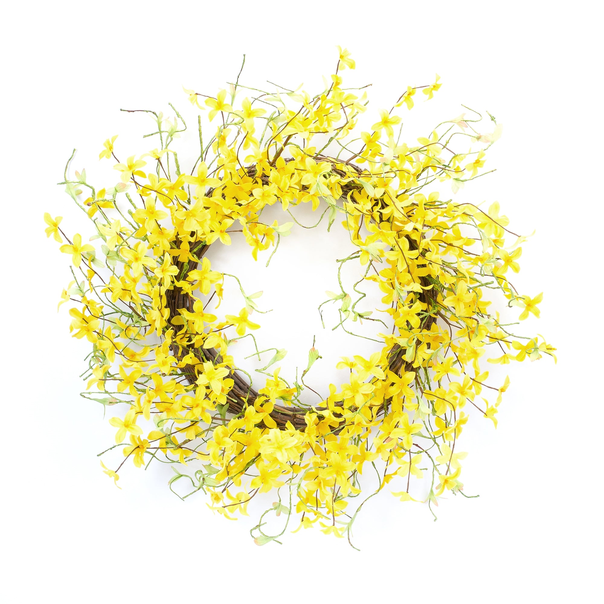 Spring Forsythia and Twig Wreath 21.75""D