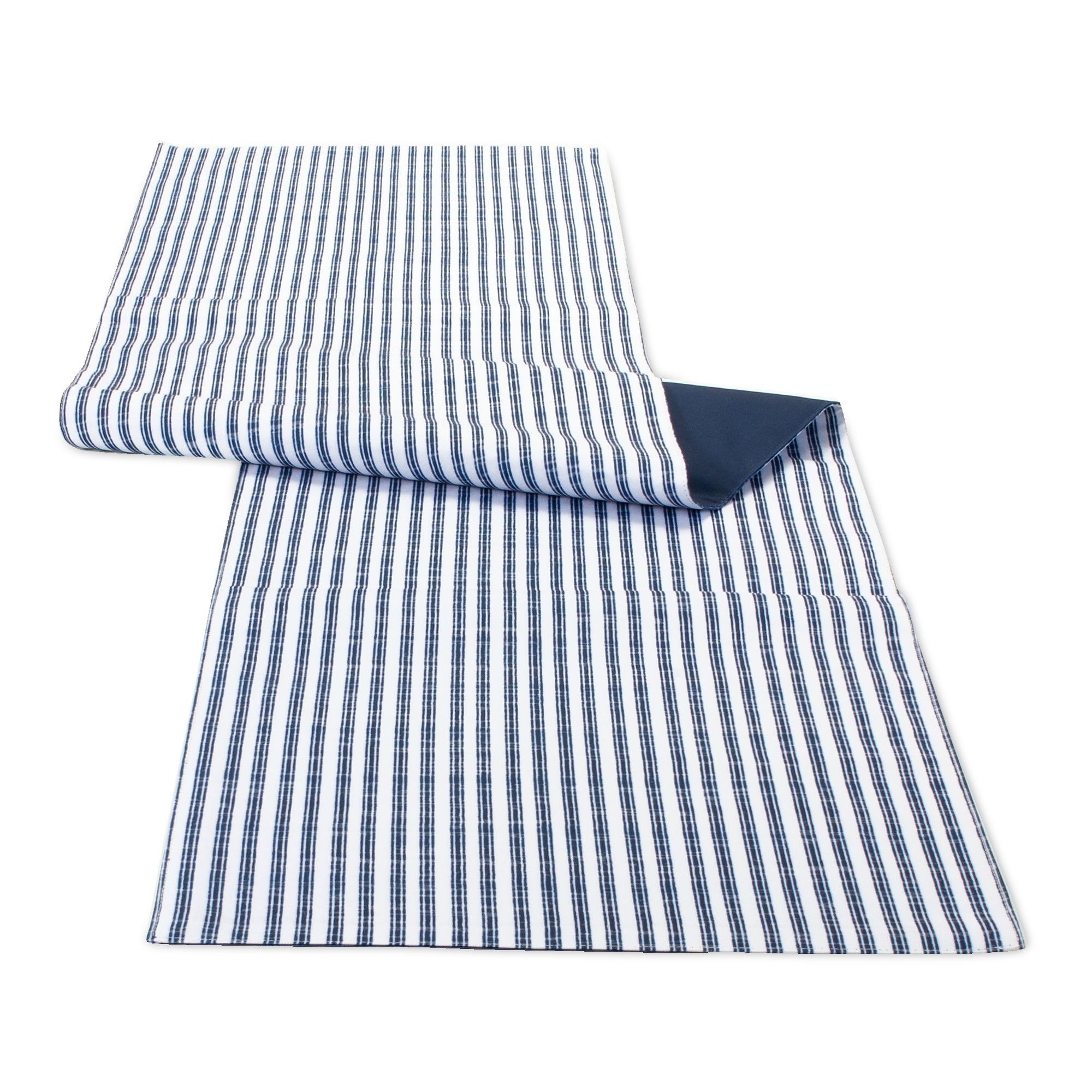 Blue and White Striped Dining Table Runner 70""L