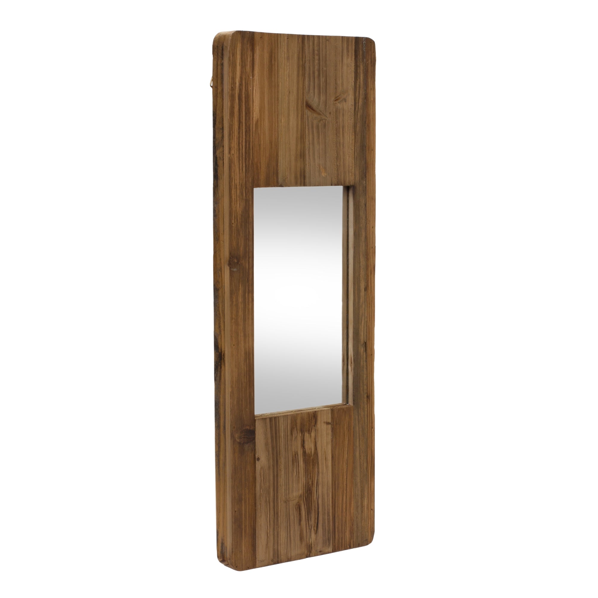 Rustic Wooden Wall Mirror 29""H