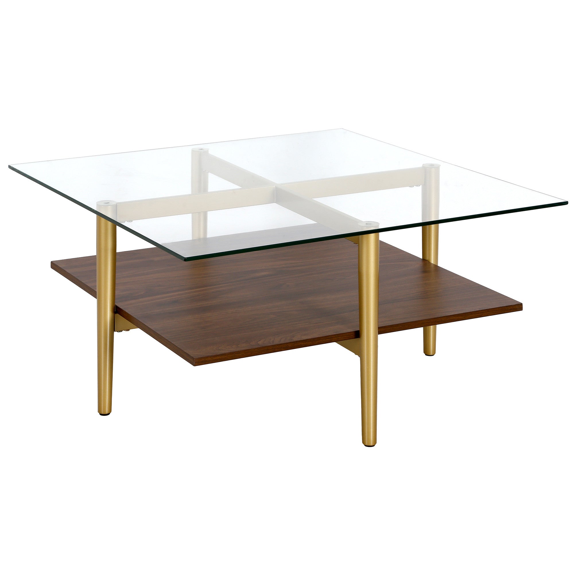 Square Coffee Table With Shelf