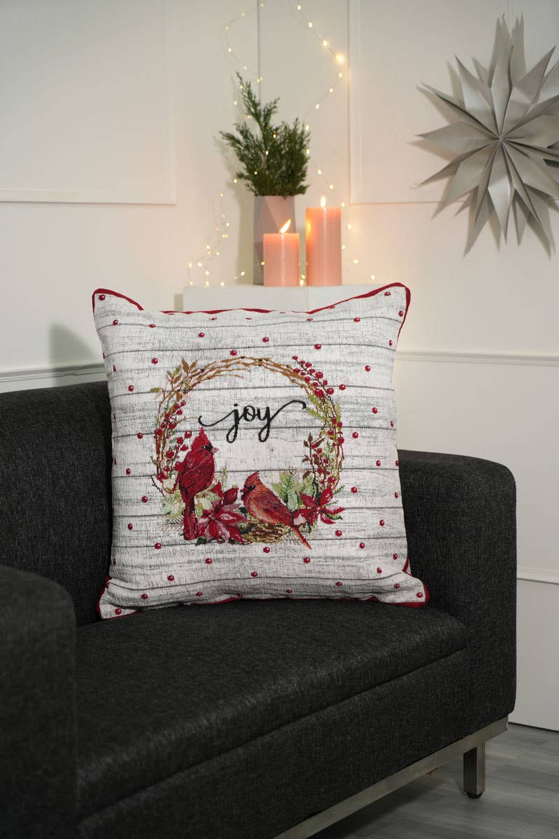 Jacquard Woven Cushion with Filler 24""x24""JOY