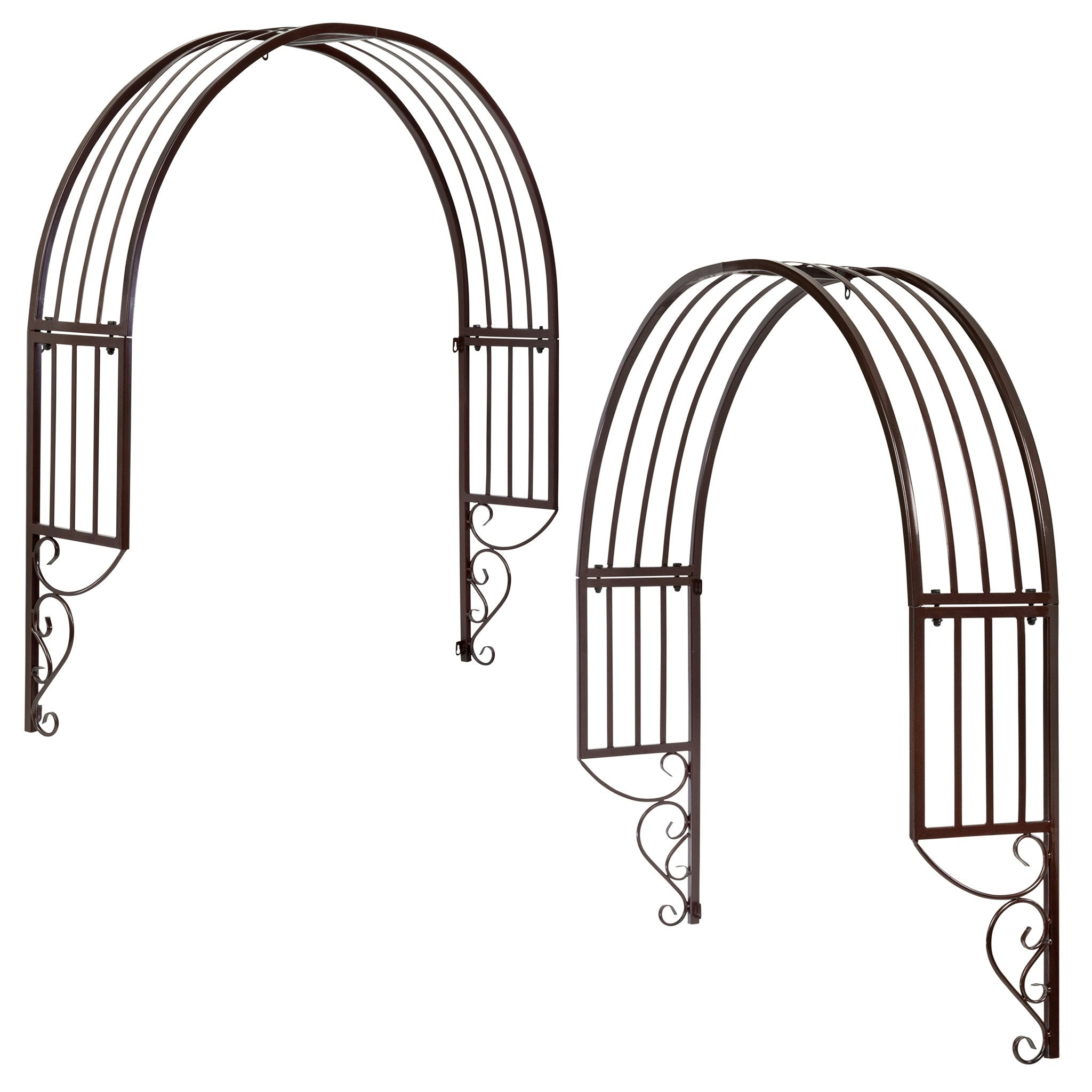 Thornbury Ornamental Metal Garden Window Trellis: Set of Two