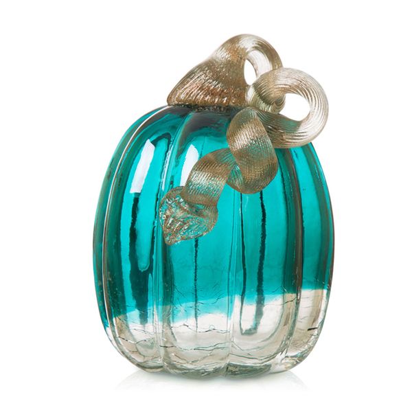 Hand Blown Glass Pumpkin Table Accent- 6 Colors Available