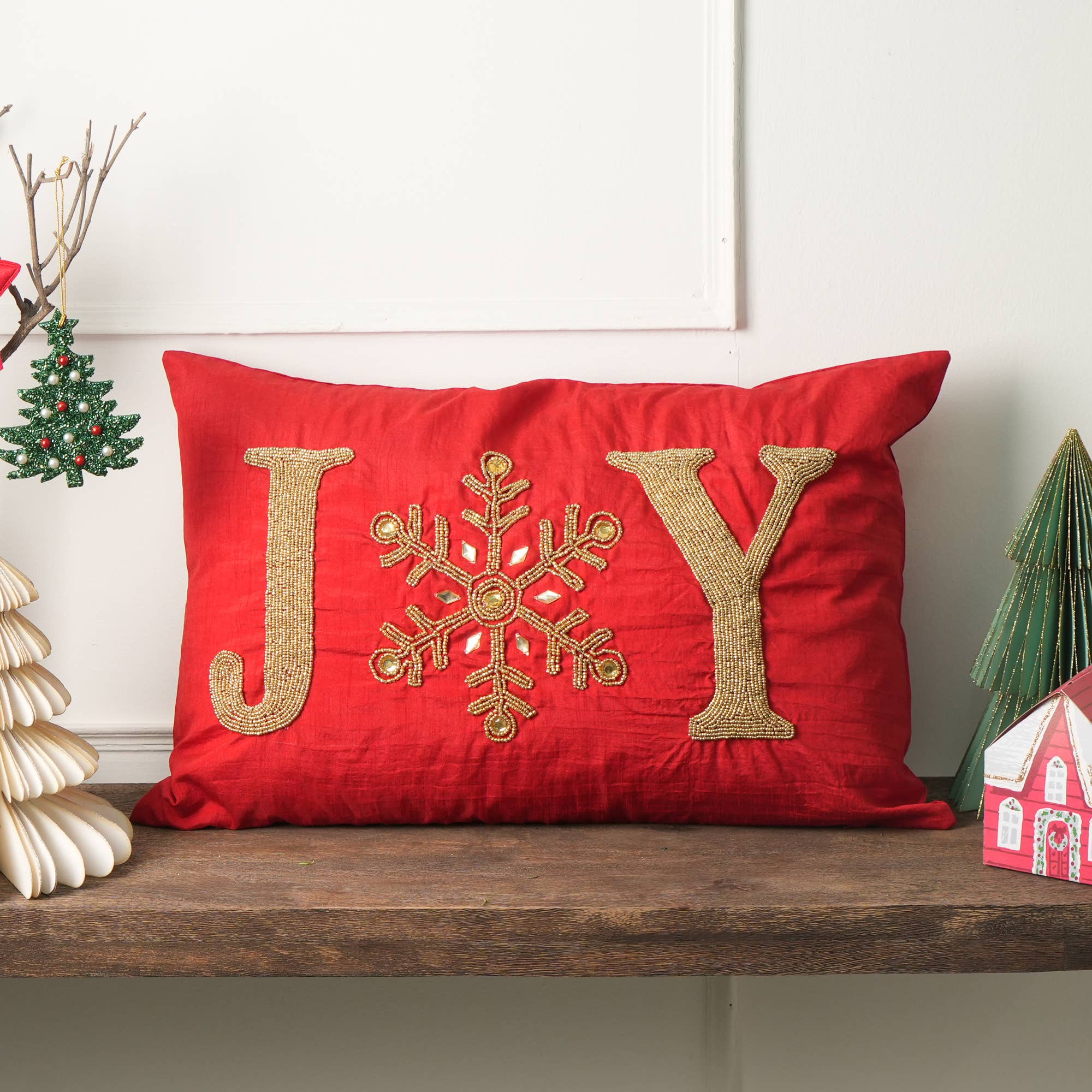 Joy  Bead Work Cushion