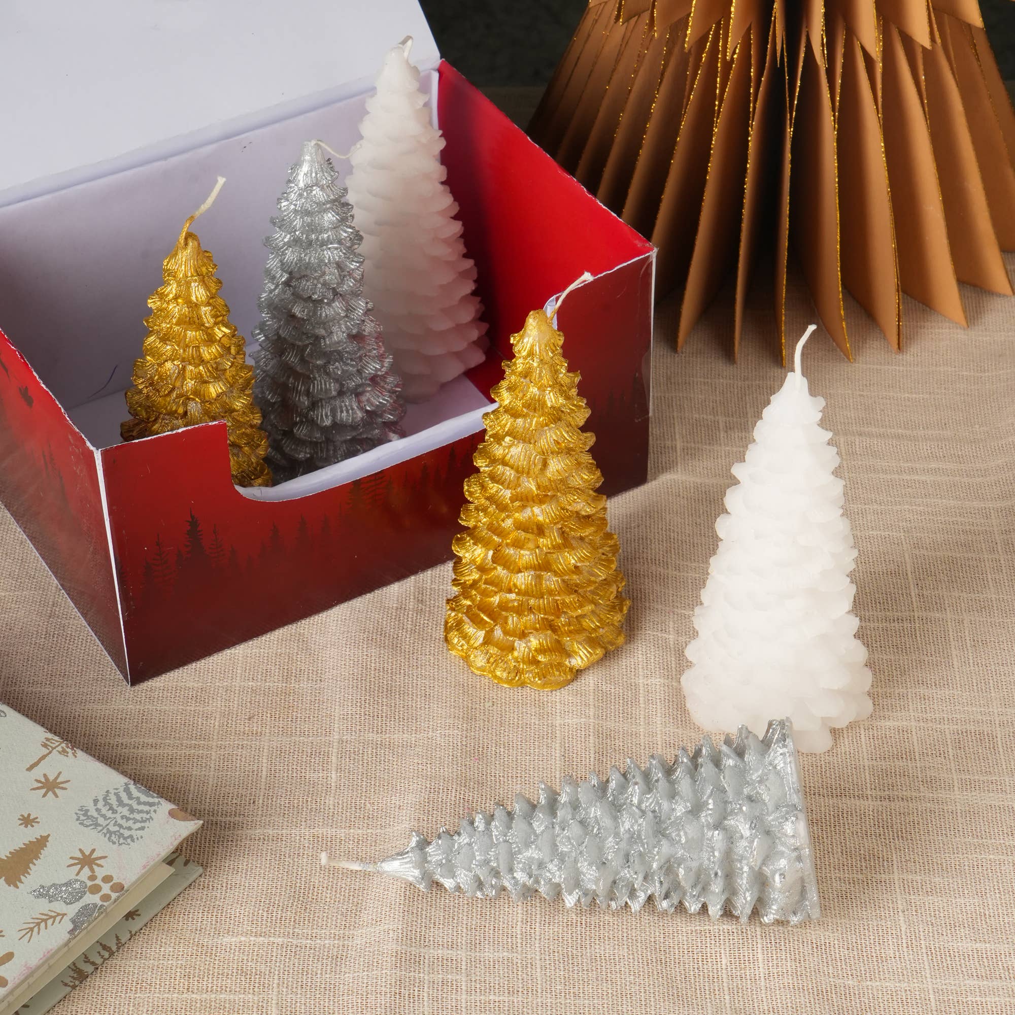 Christmas Tree Candle Box Of 6 Pcs