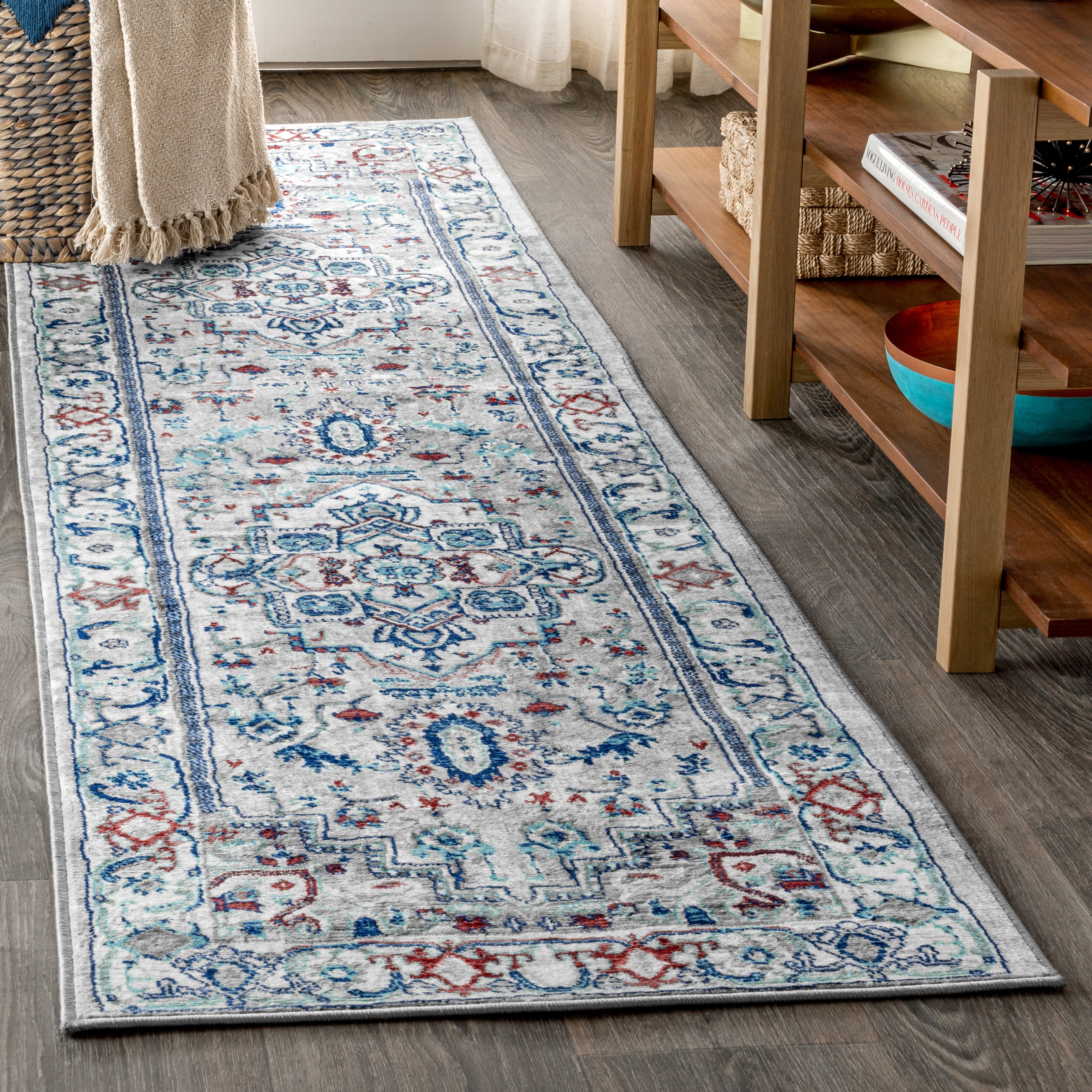 Modern Vintage Medallion Runner Rug