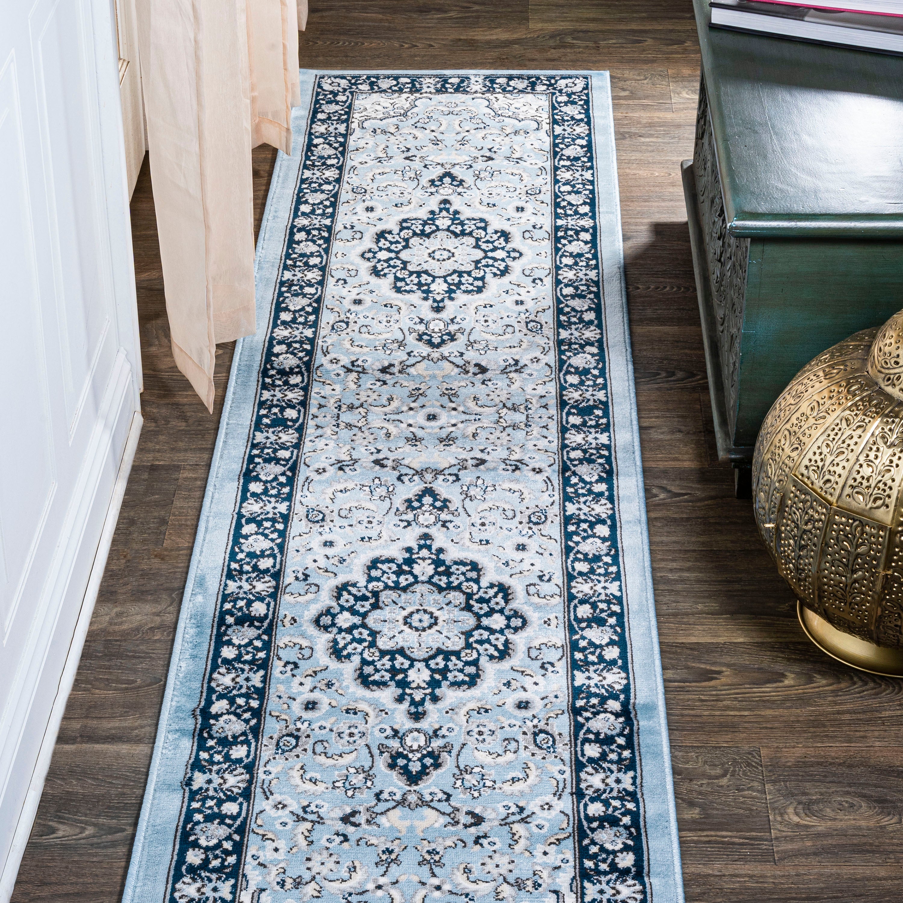 Palmette Modern Persian Floral Runner Rug