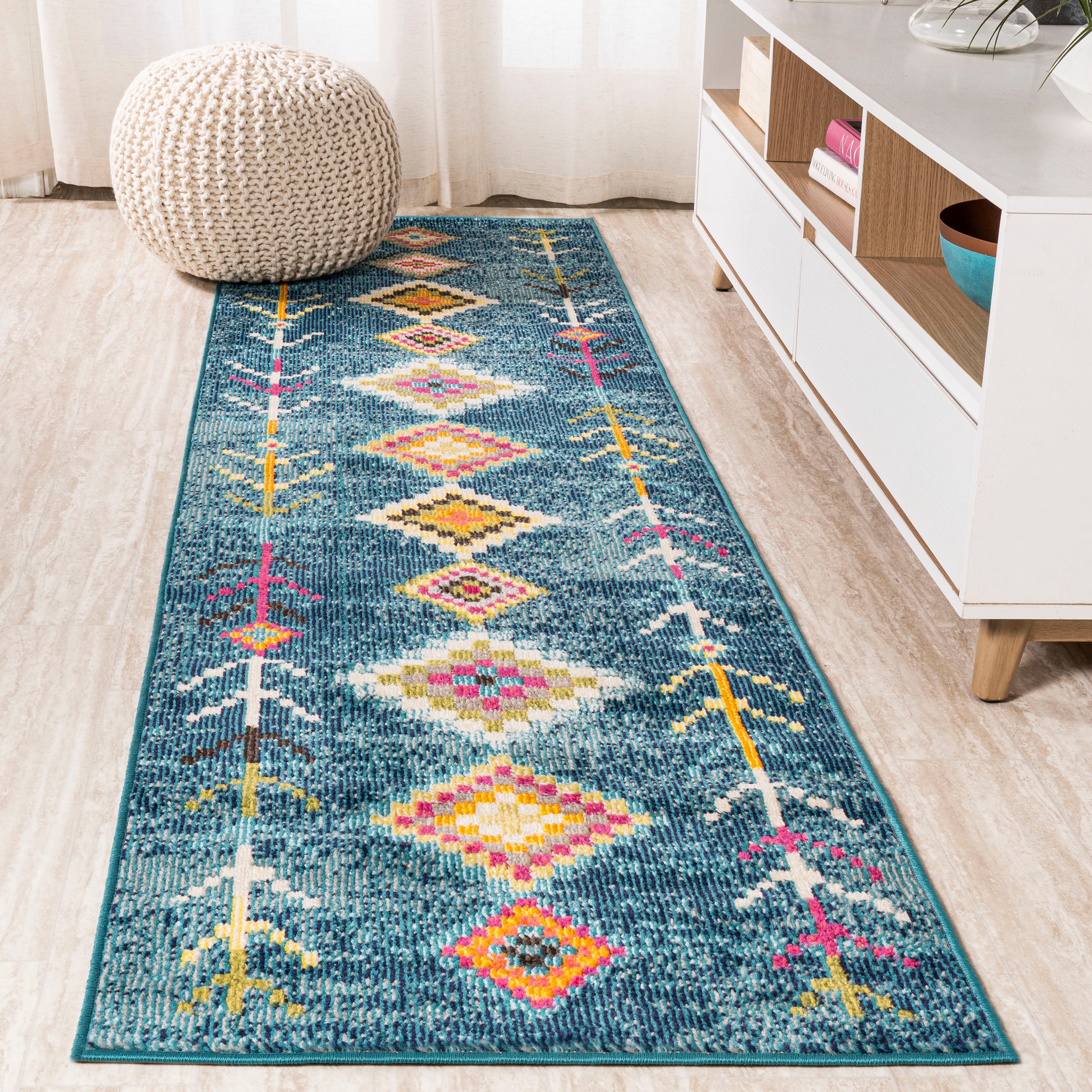 Tribal Love Geometric Runner Rug