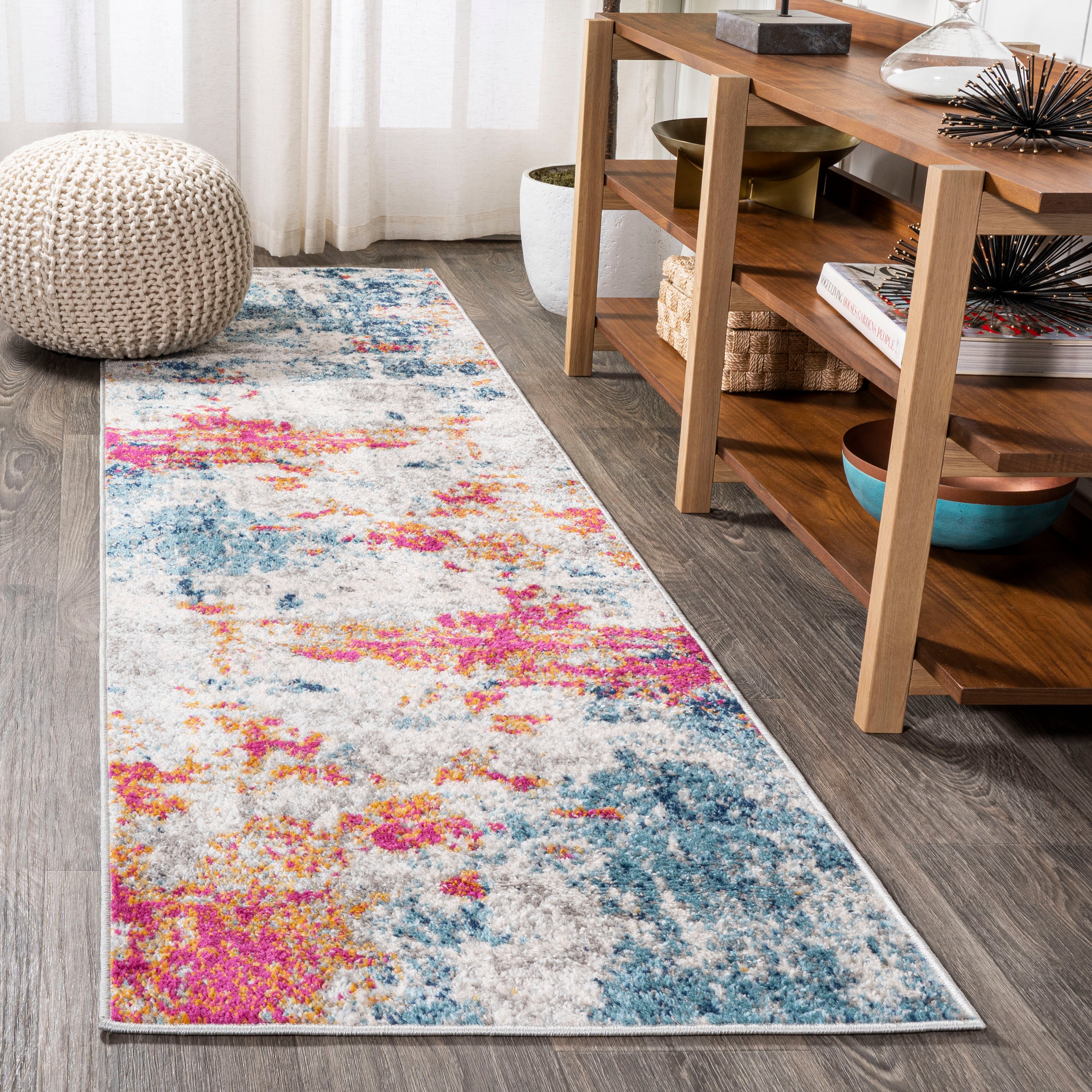 Sunset Modern Abstract Runner Rug