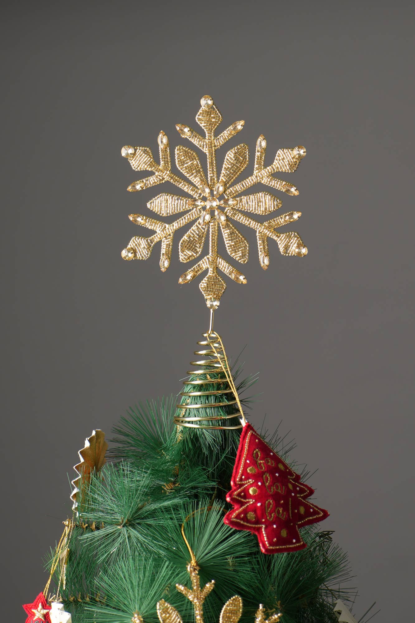 Golden Bead work  Tree Topper (Case of 4)