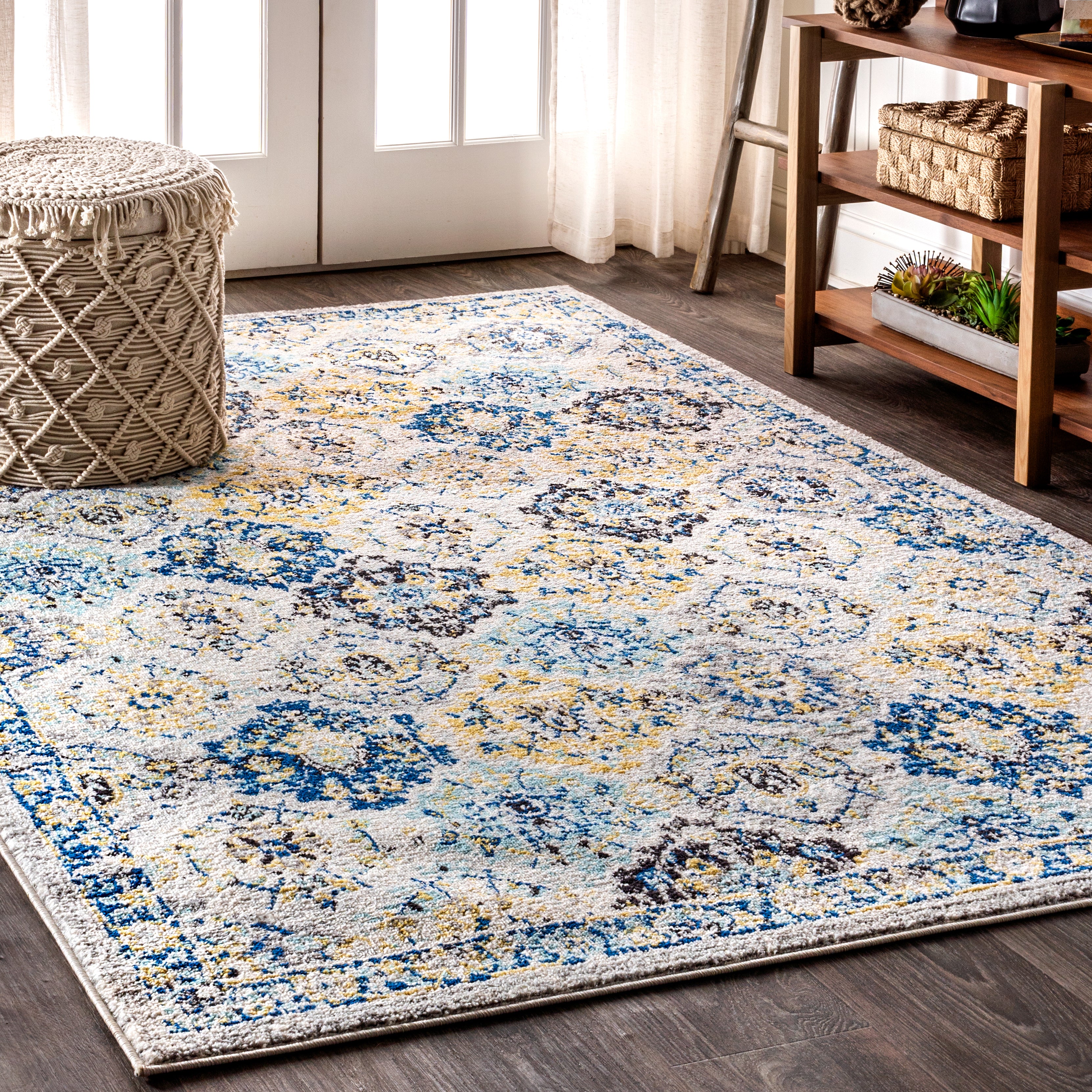 Modern Persian Boho Vintage Trellis Area Rug