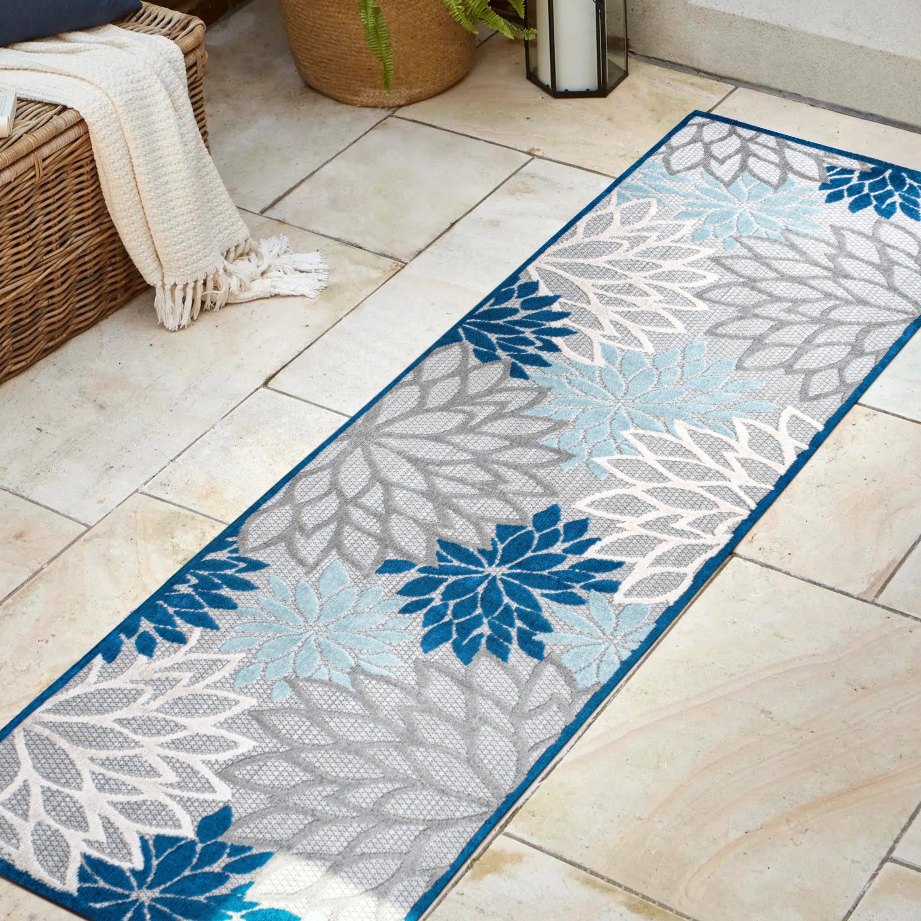 Minori Floral High-Low Runner Rug