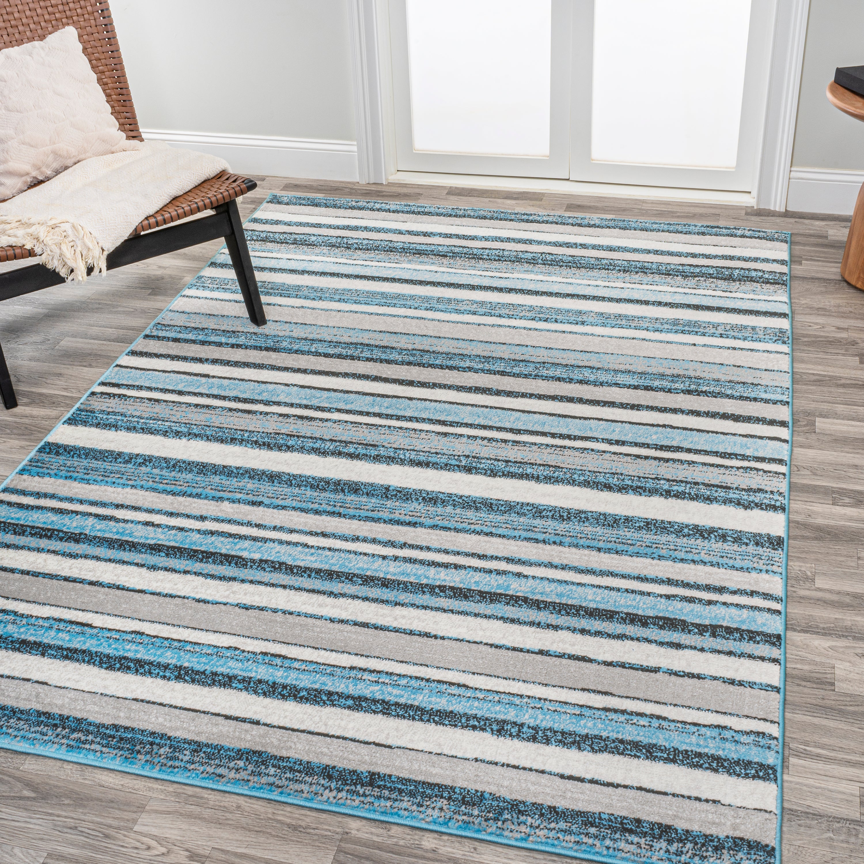 Magnolia Beach Strie' Striped Area Rug