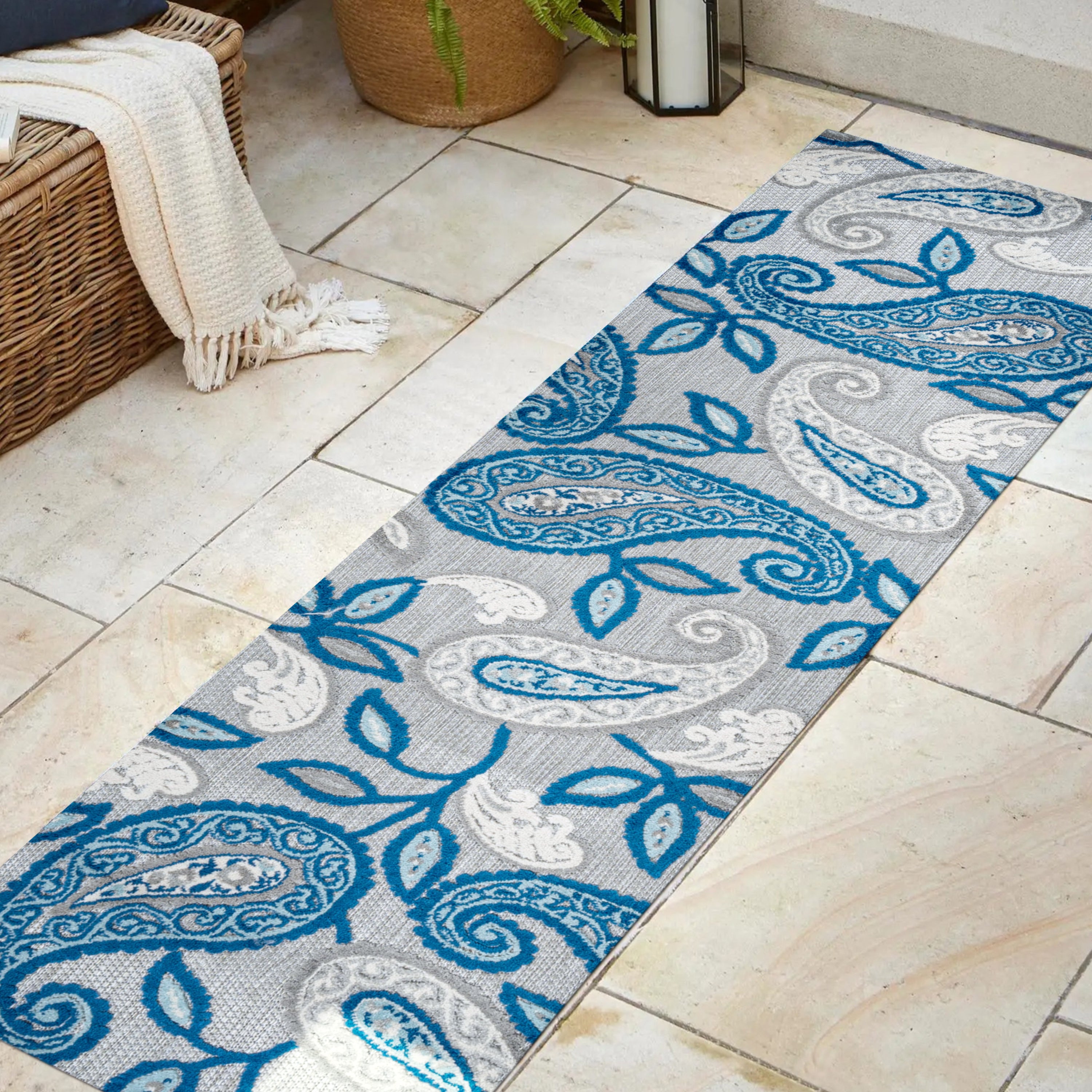 Julien Paisley High-Low Indoor/Outdoor Runner Rug