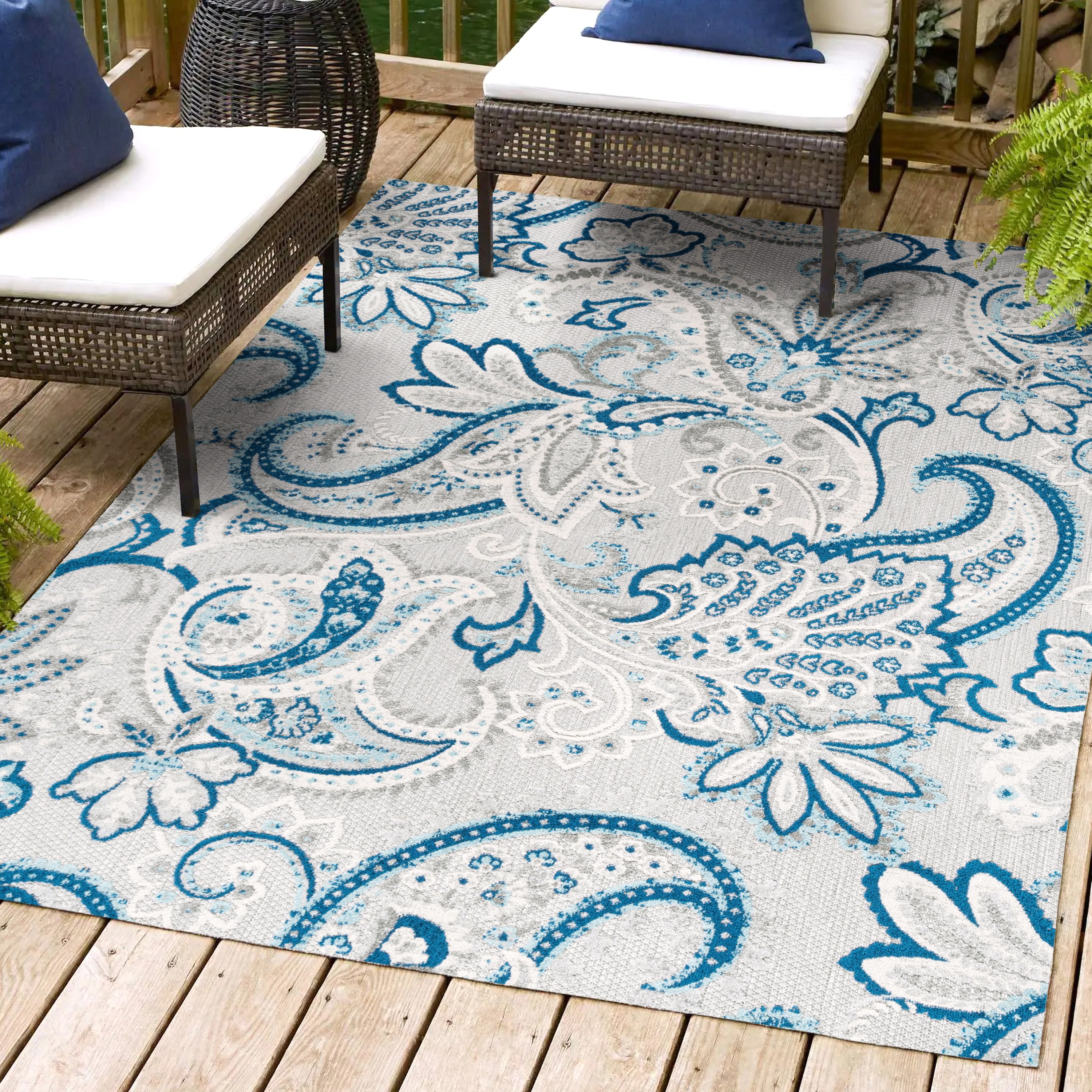 Gordes Paisley High-Low Indoor/Outdoor Area Rug