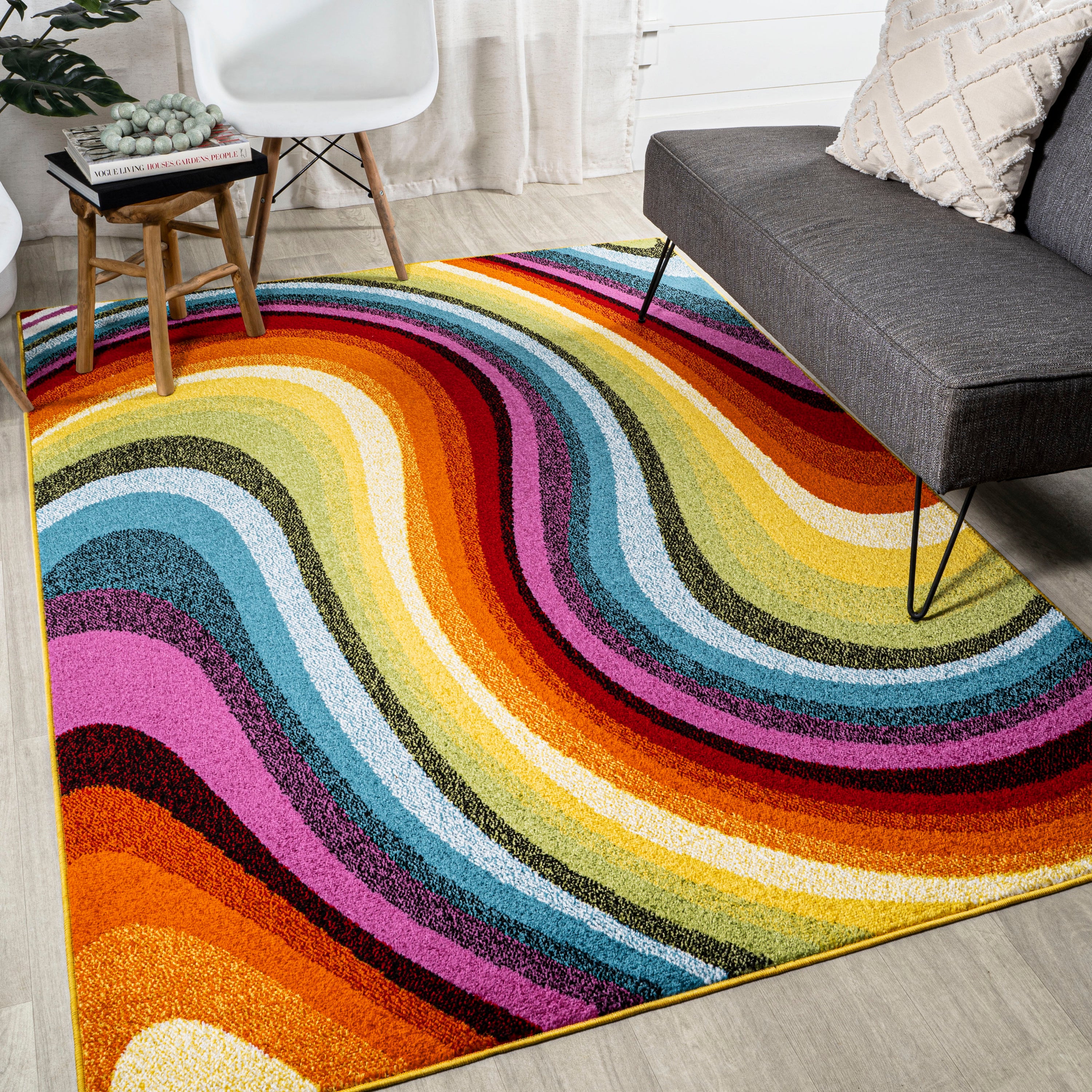 Flow Abstract Swirl Area Rug