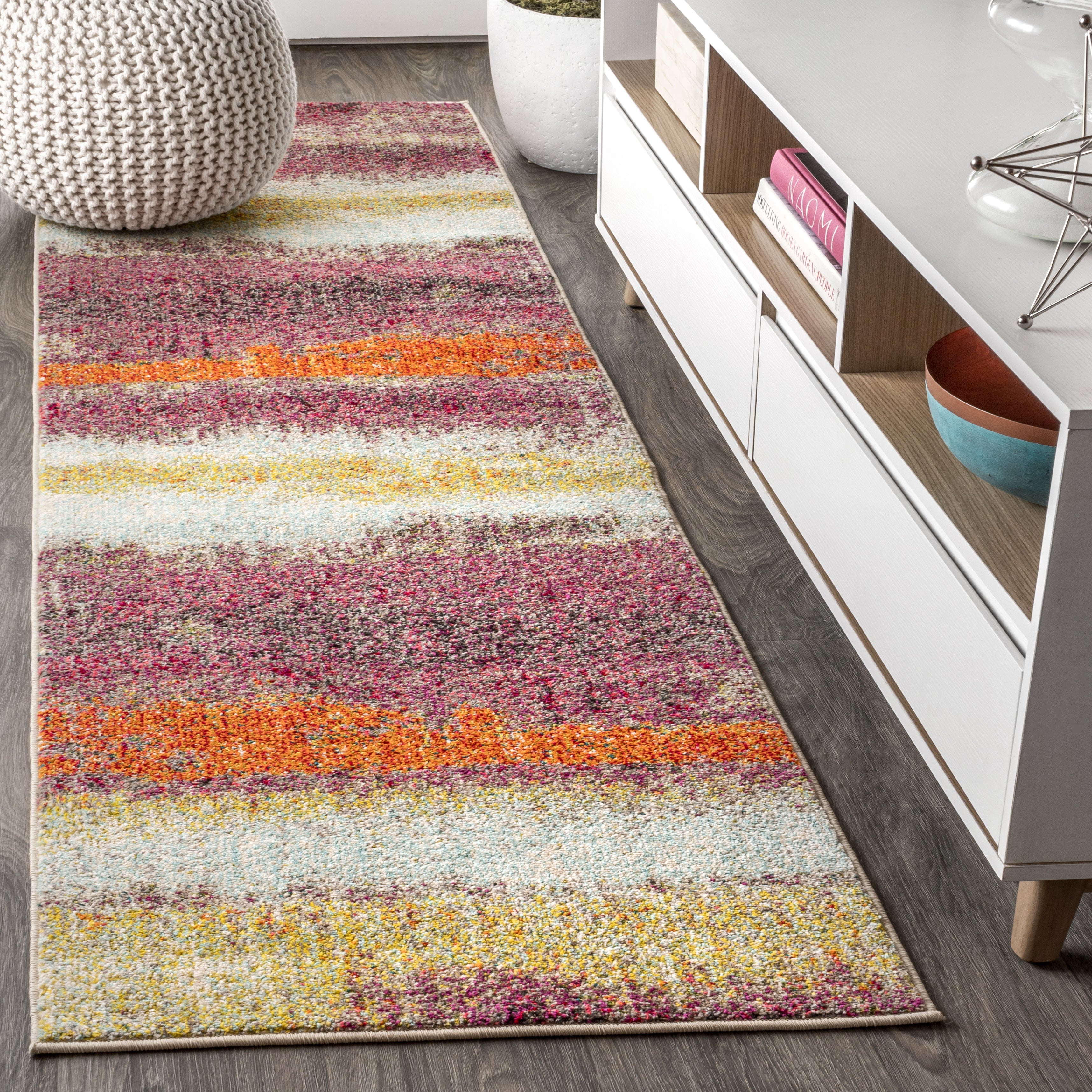 Contemporary POP Modern Abstract Vintage Runner Rug