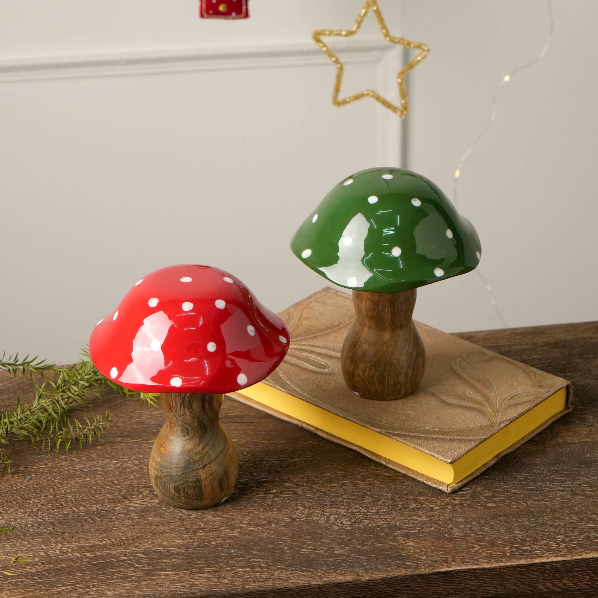 Wooden Table Top Large Mushroom - Set of 2 (Case of 6)