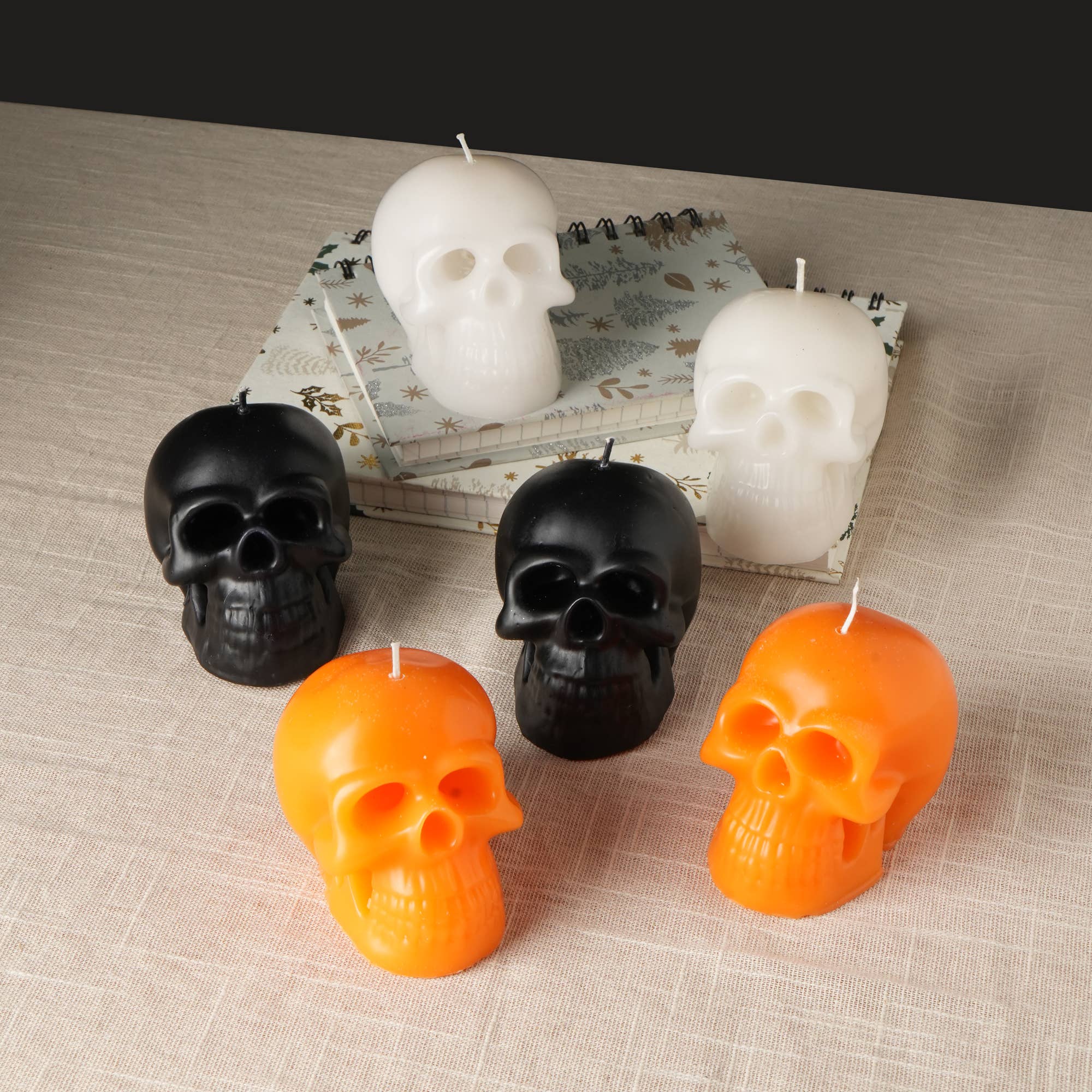 Halloween Skull Candle Box Of 6 Pcs