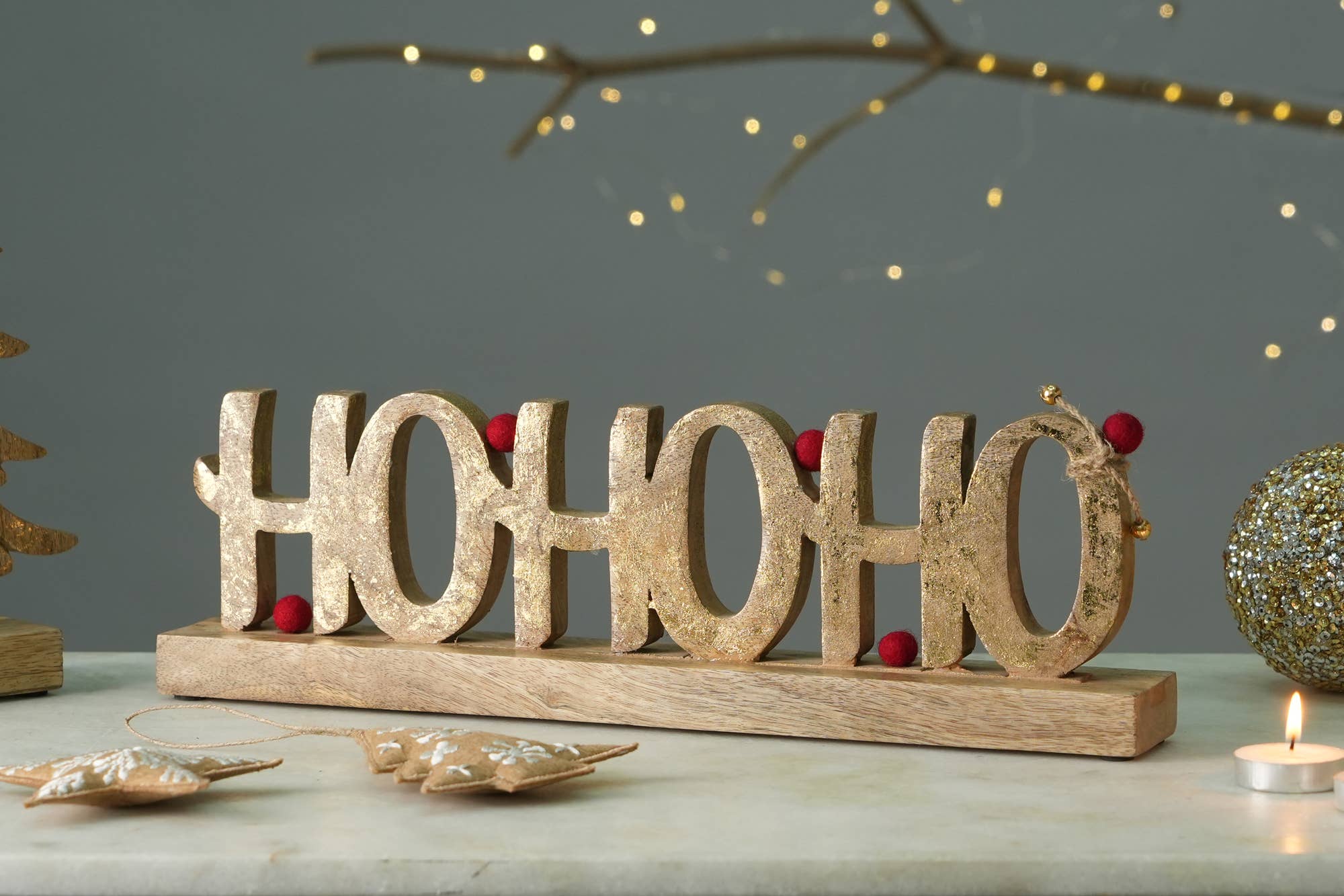 (HOHOHO) Wooden Table Top Letter