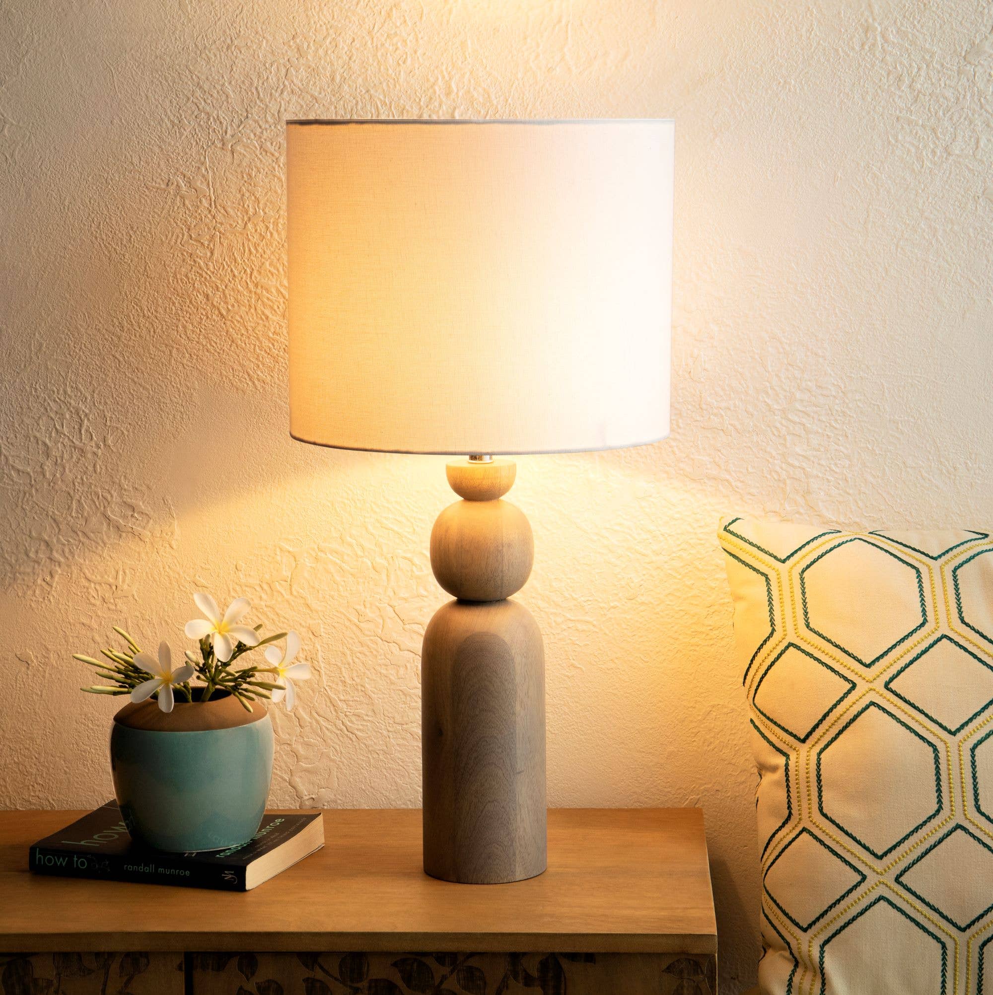 Tall Boy Mango Wood Table Lamp