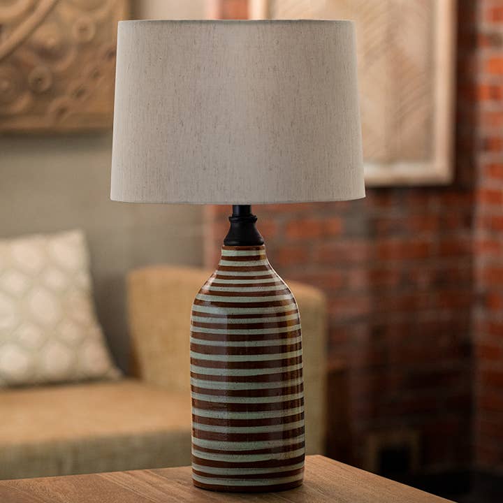 Shades of Grey Terracotta Table Lamp  (Tall)