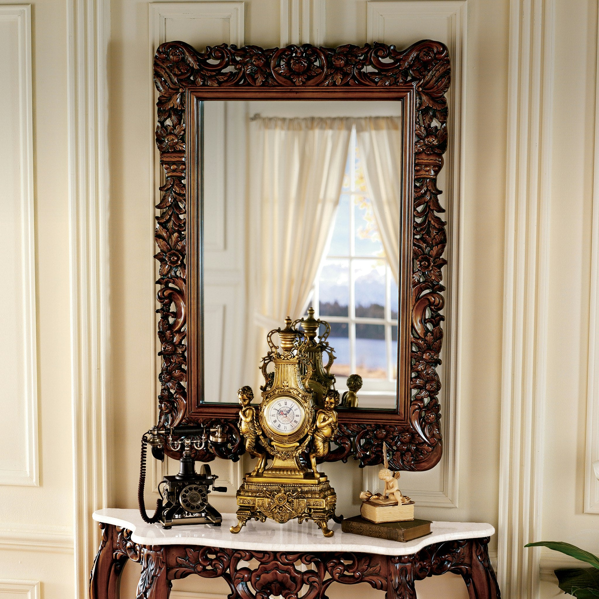 The Royal Baroque Hardwood Mirror