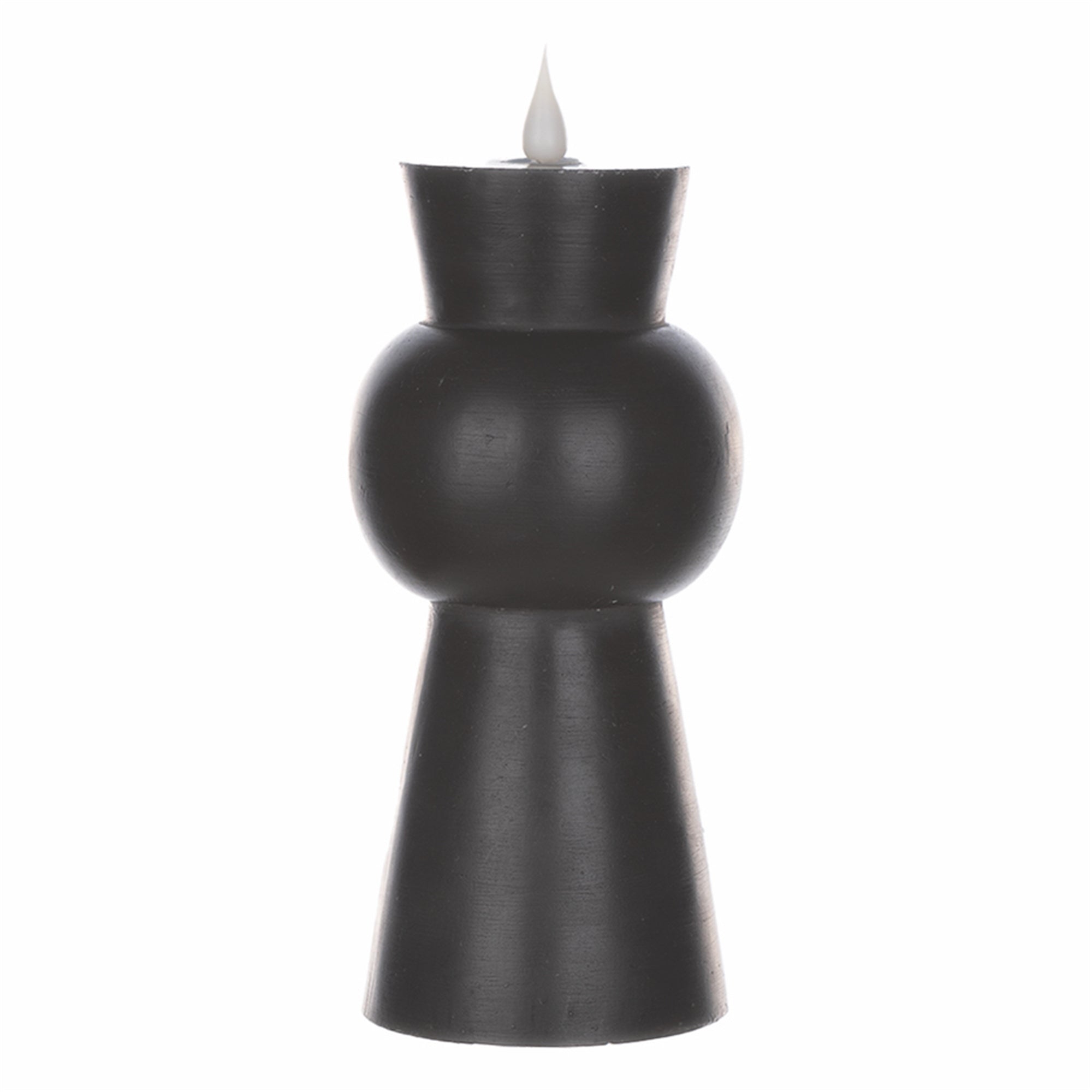 8.5"" Black Simplux Designer LED Candle with remote (Set of 2)