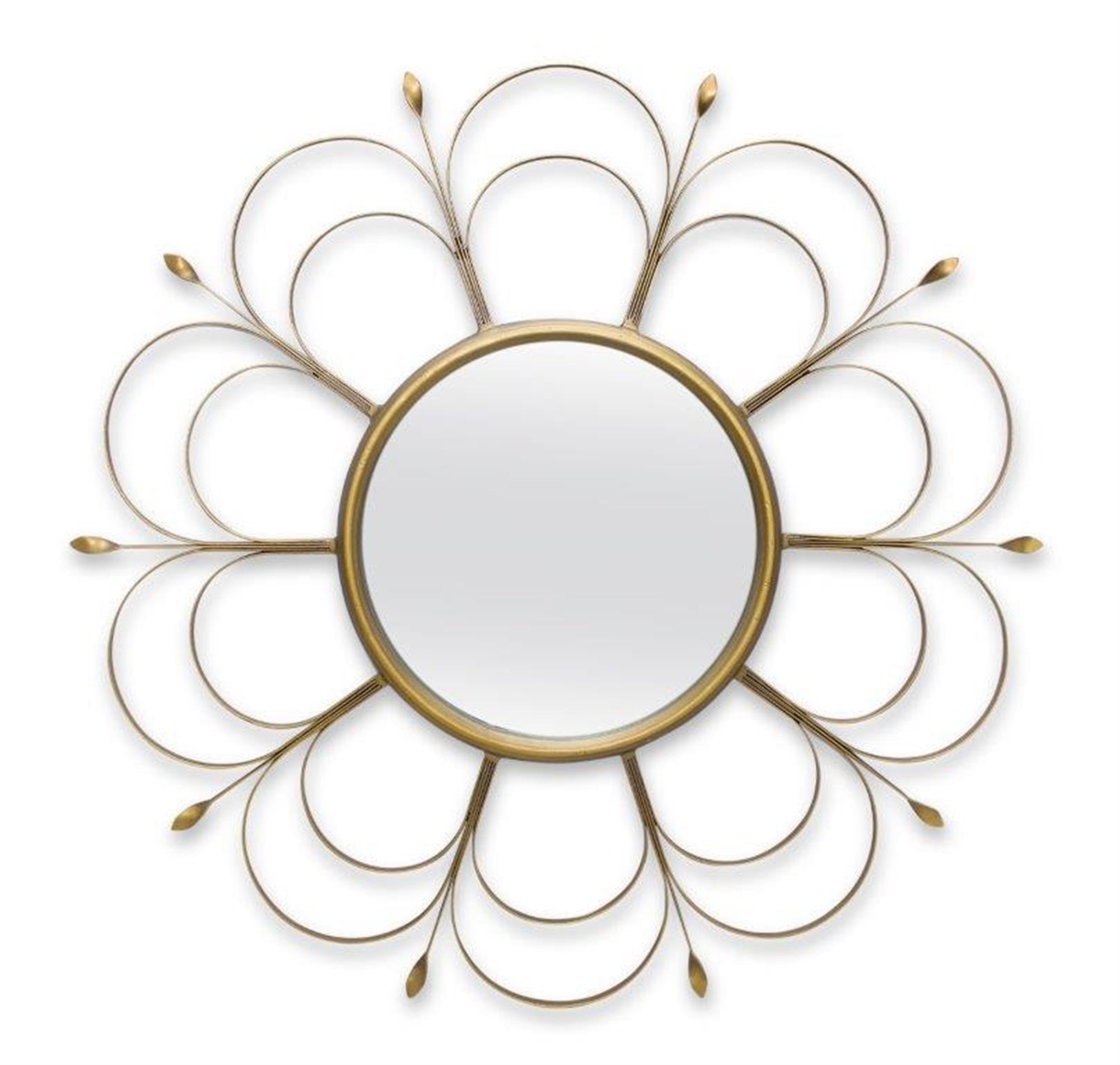 Art Deco Flower Wall Mirror 24""D