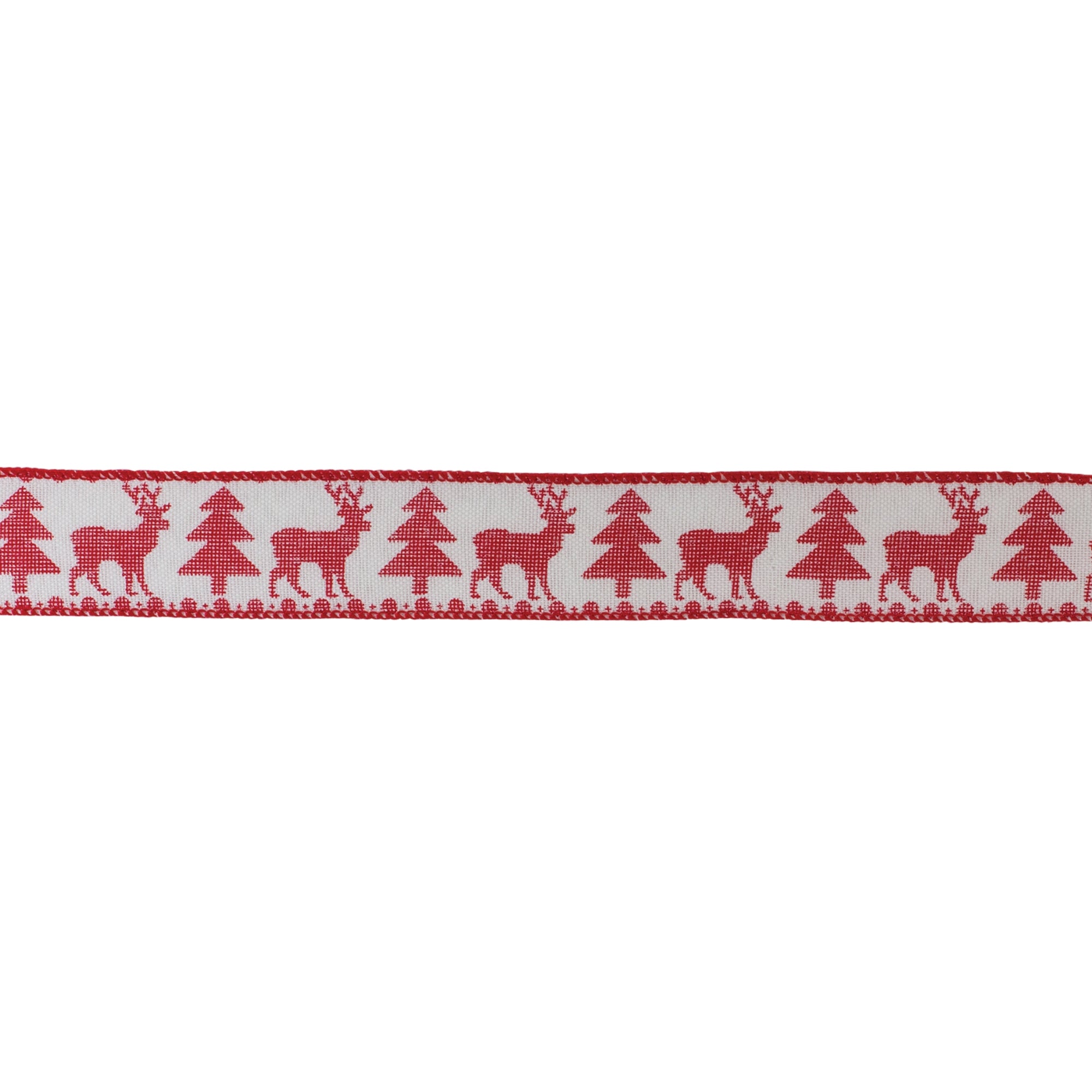 Deer Pine Tree Ribbon (Set of 2)