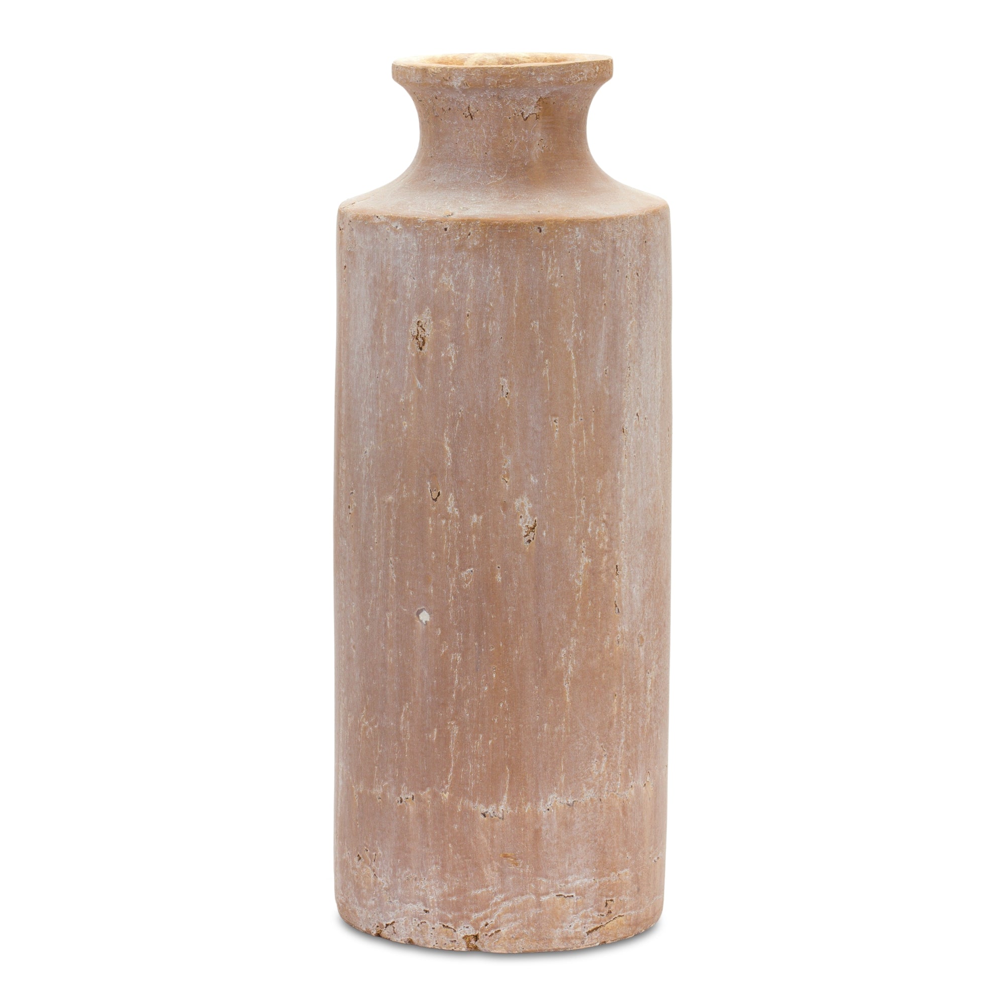 Distressed Terra Cotta Floor Vase 19""H