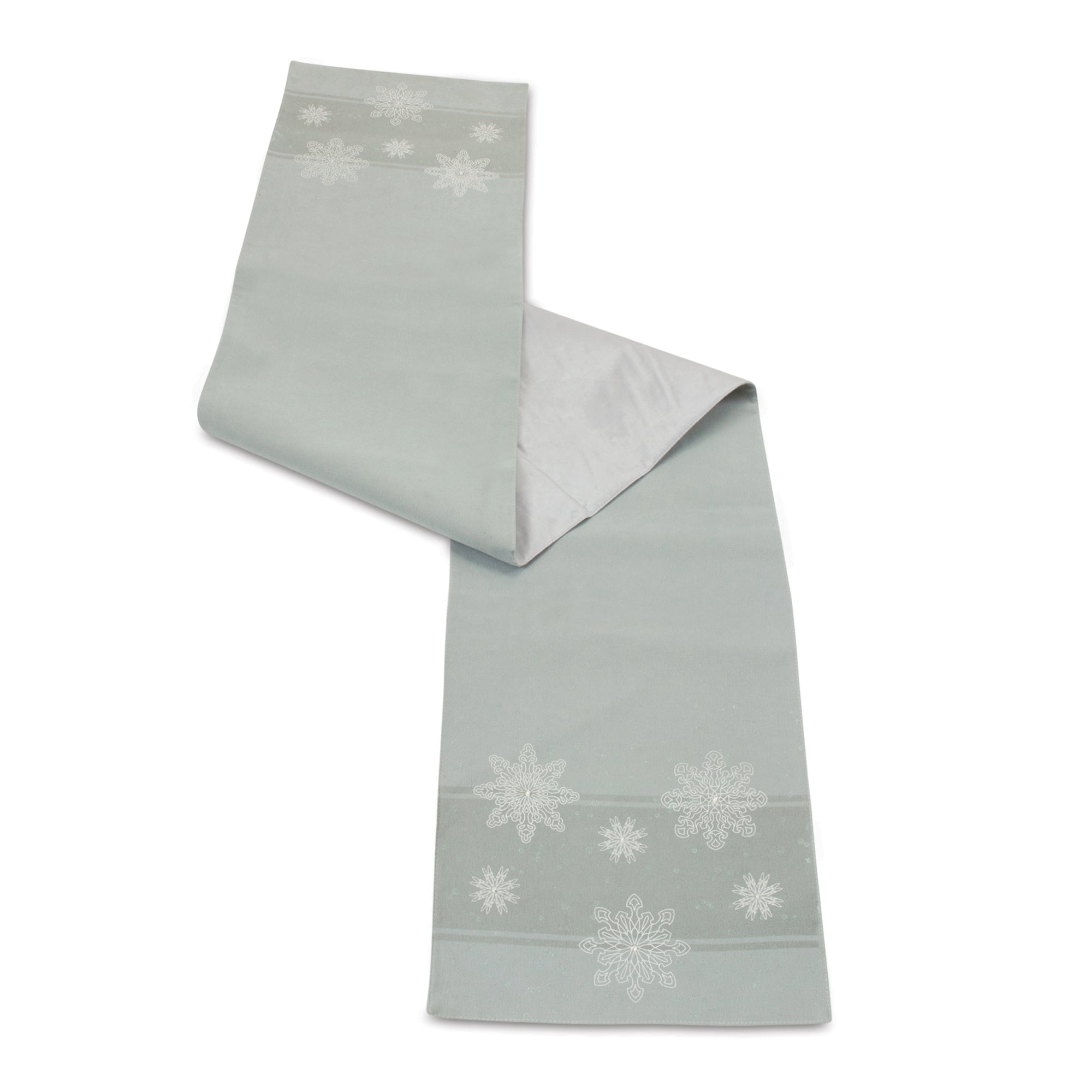 Embroidered Snowflake Table Runner 72""L