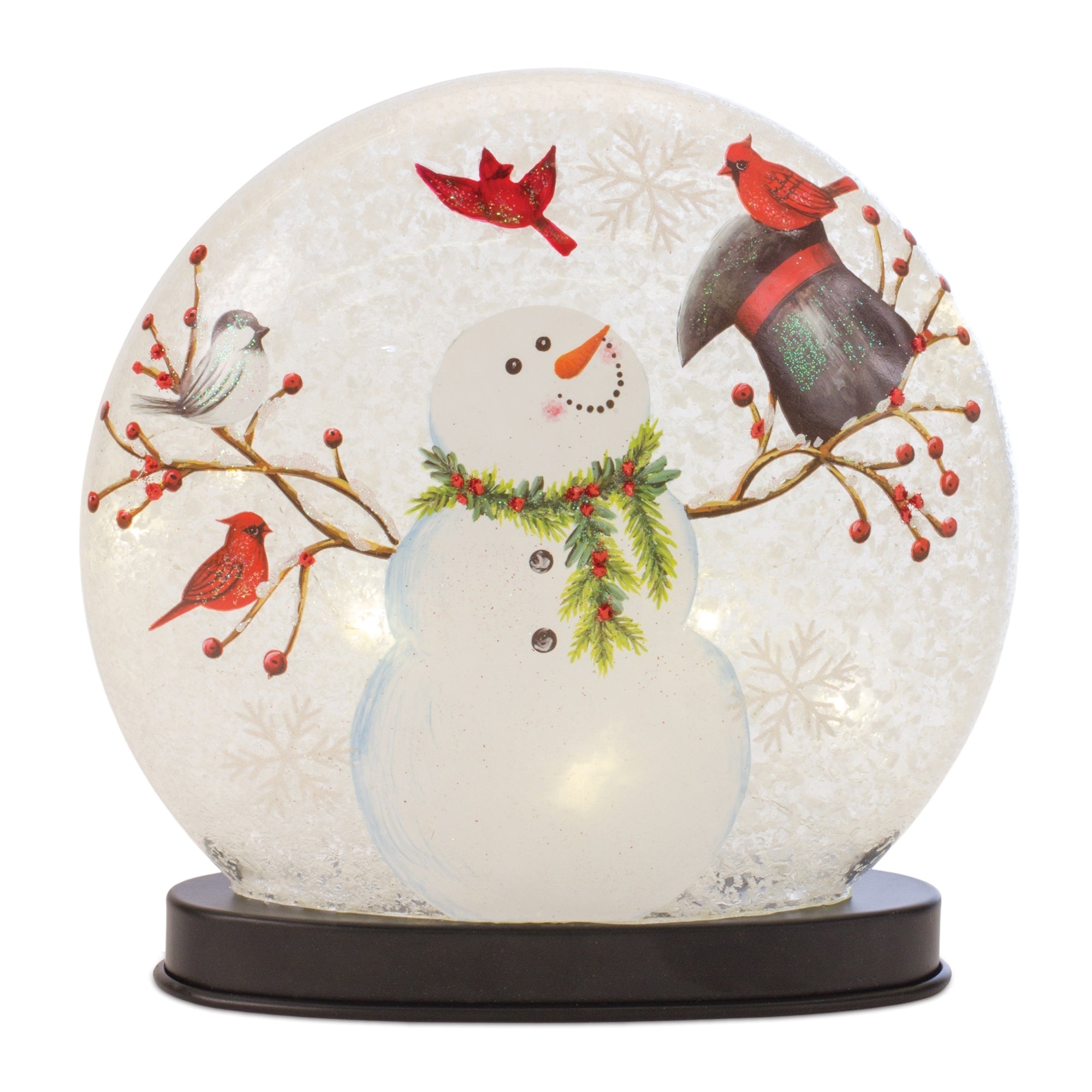 LED Lighted Snowman Orb 8""H