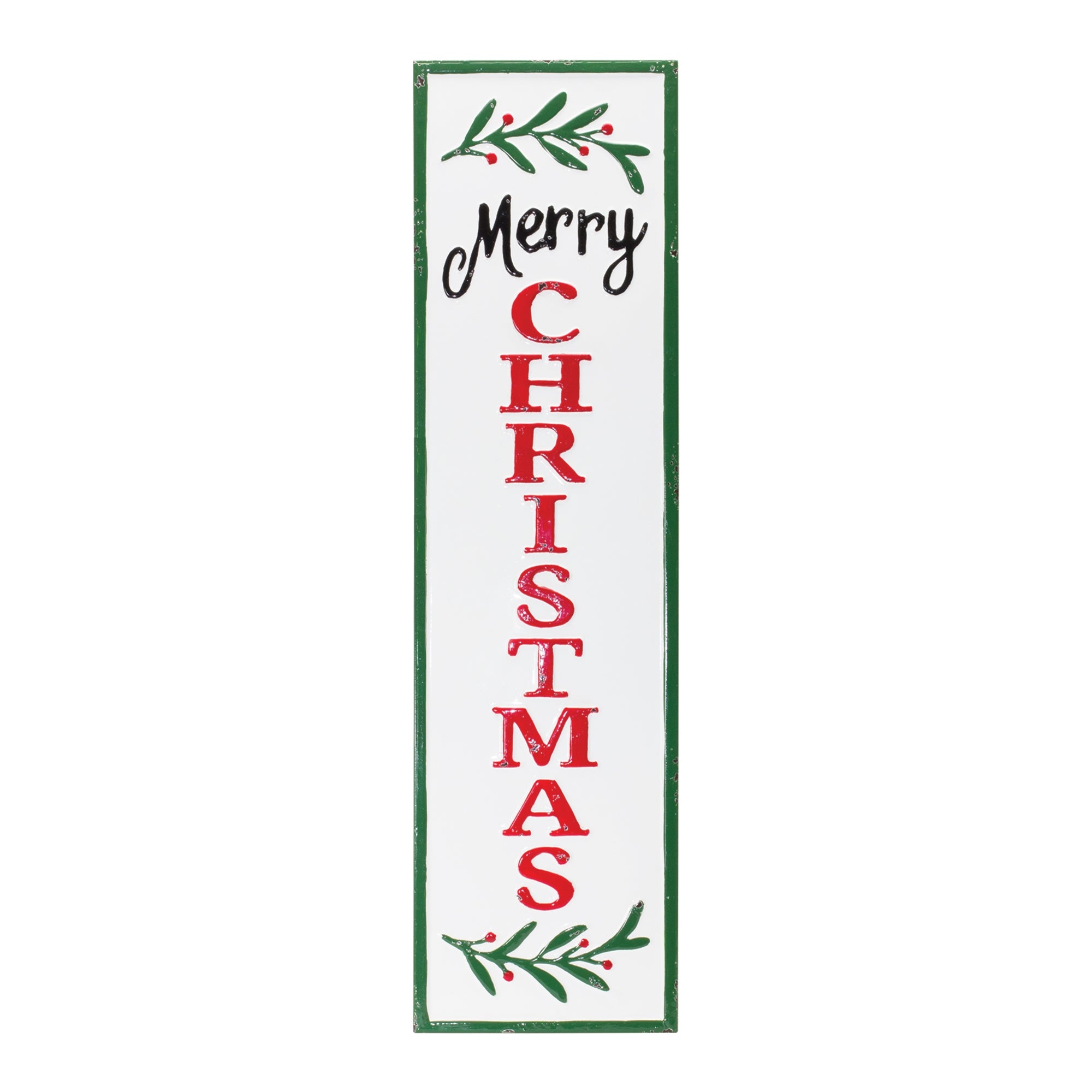 Metal Merry Christmas Porch Sign 33""H