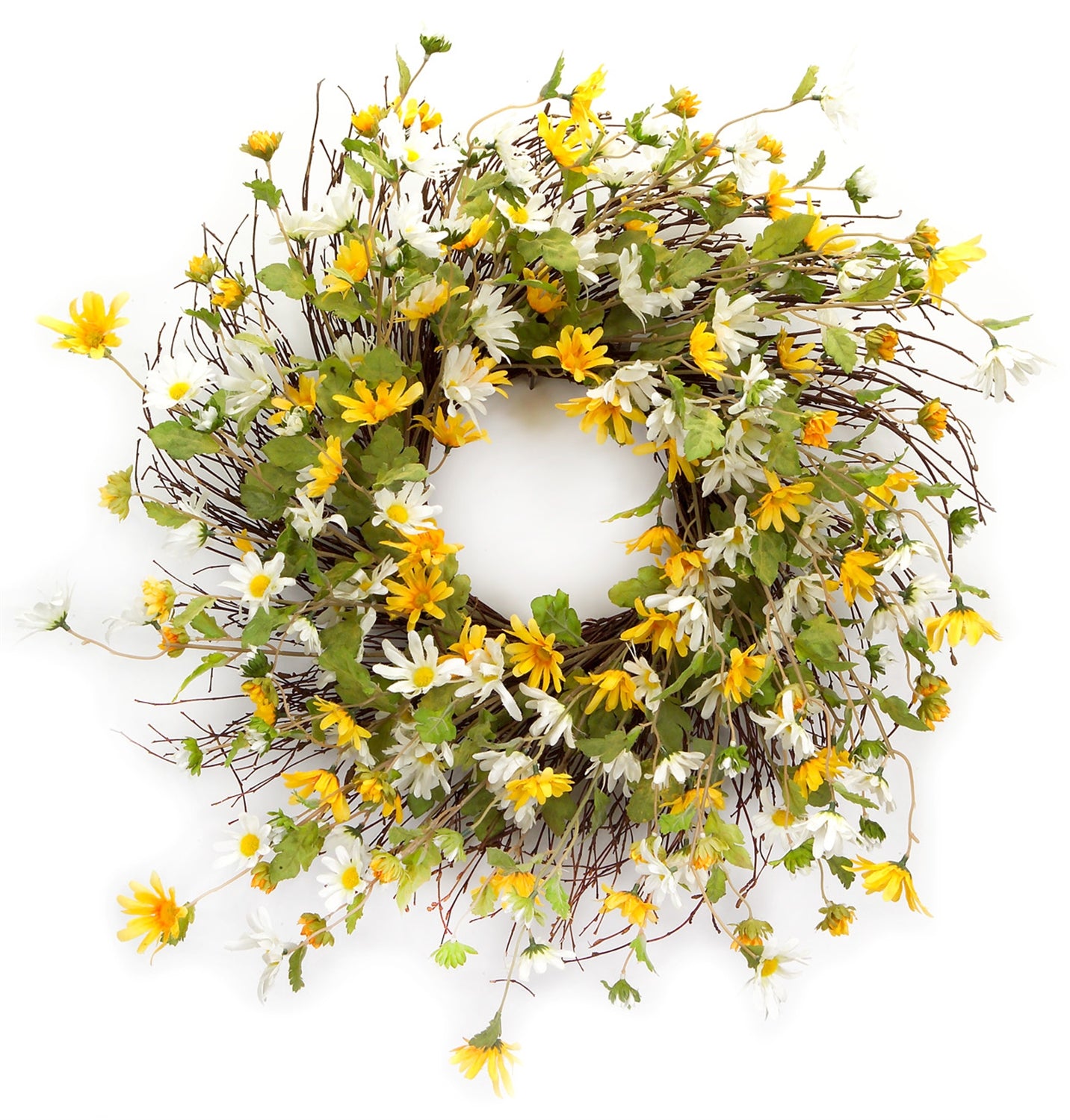 Mixed Daisy Floral Wreath 24""D