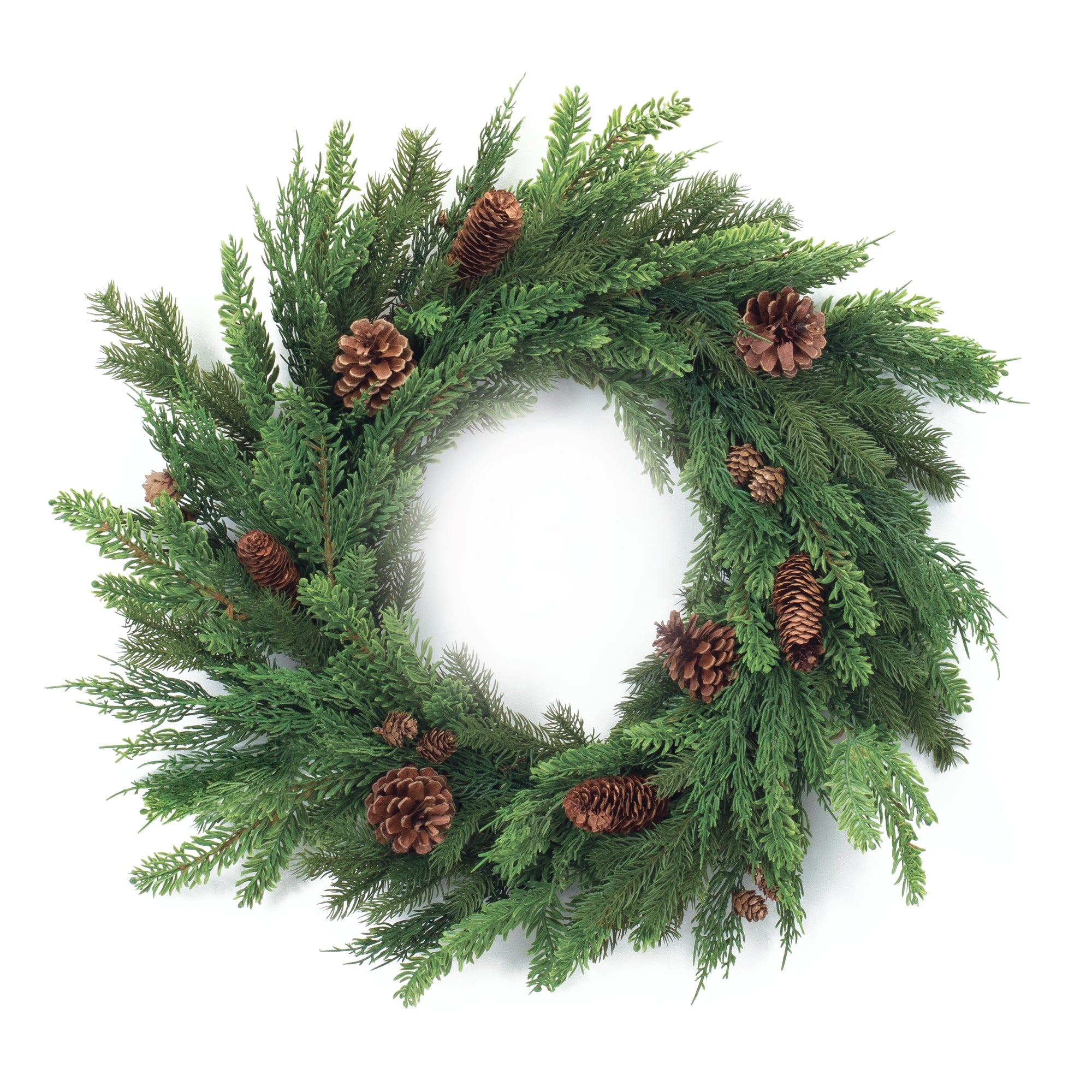 Mixed Pine Cone Wreath 27""D