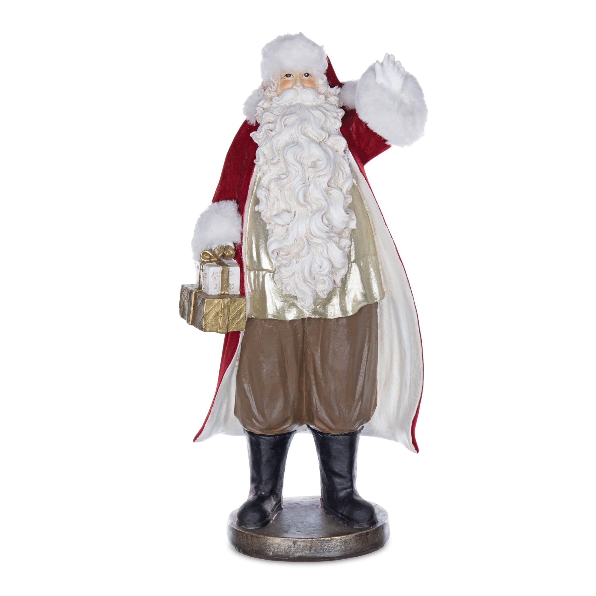 Santa Statue with Presents 17""H