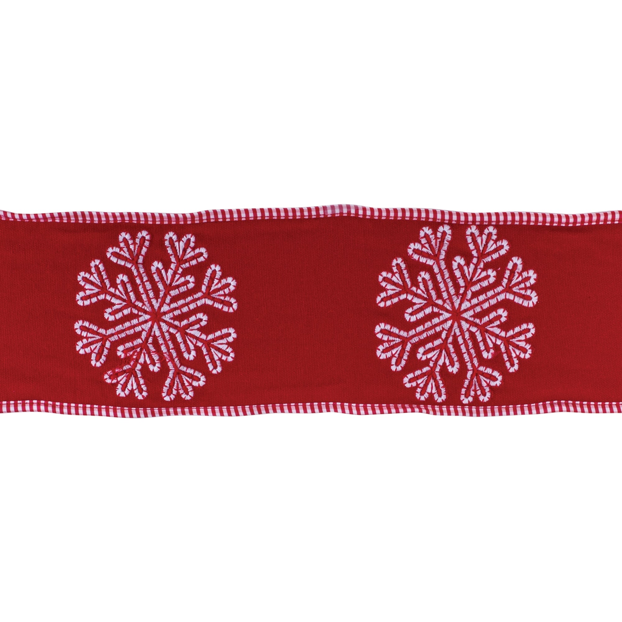 Snowflake Holiday Ribbon 4"" x 5 yds.