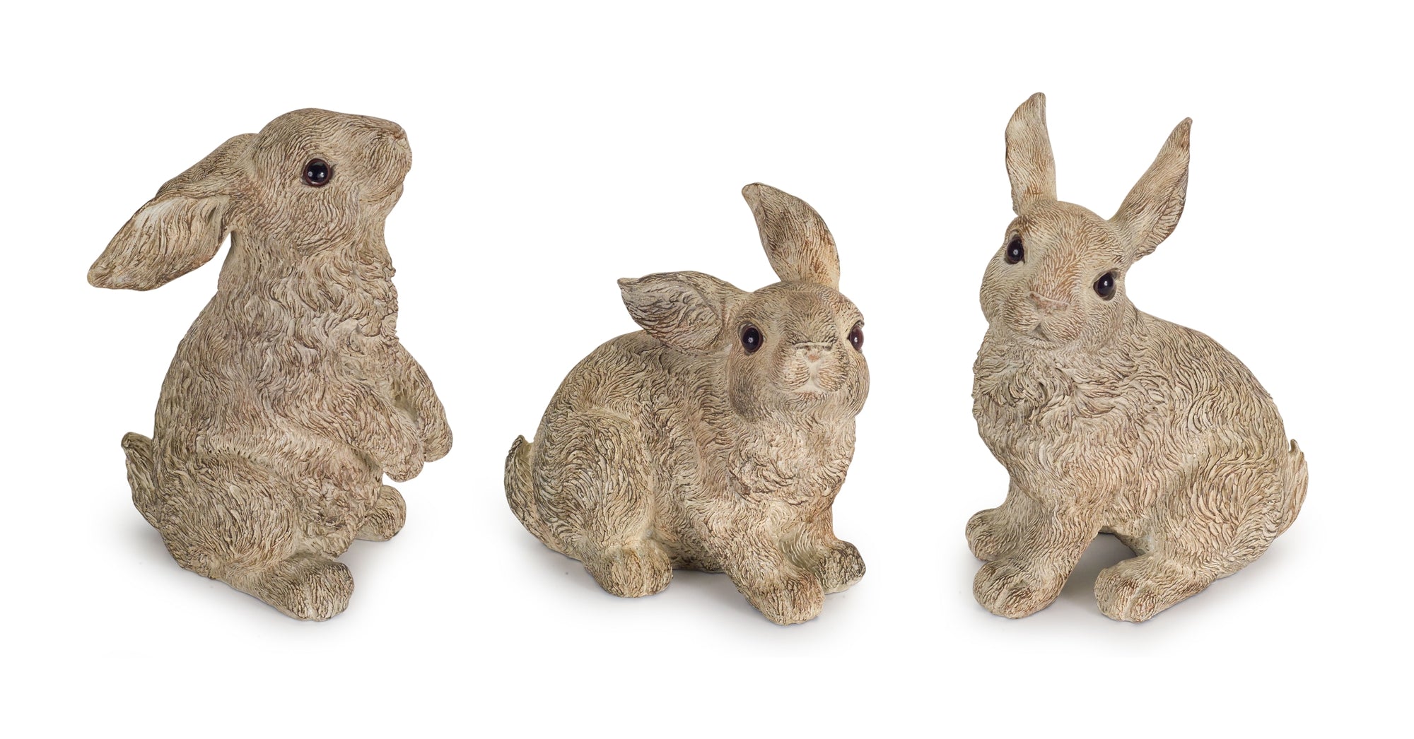 Stone Garden Rabbit Figurine (Set of 3)