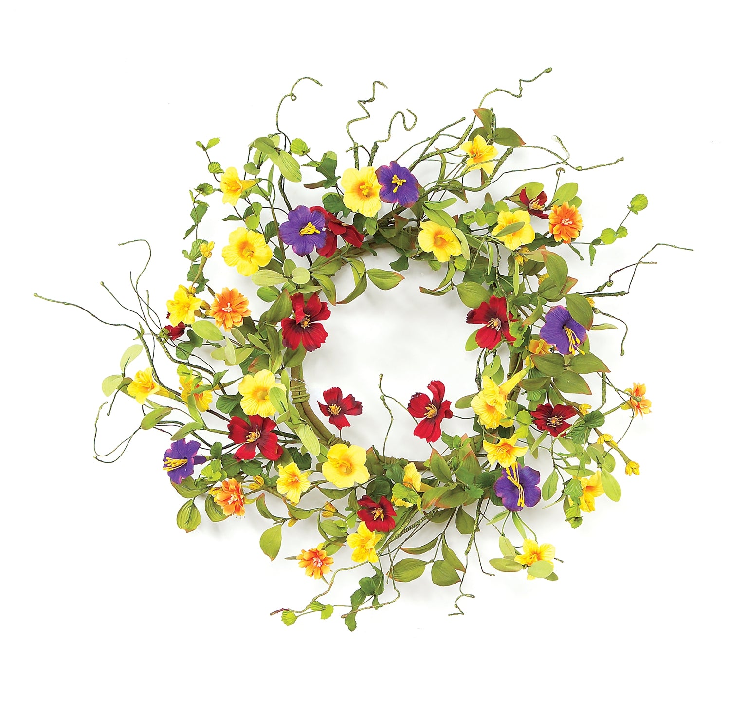 Summer Garden Trumpet Wreath 20""D