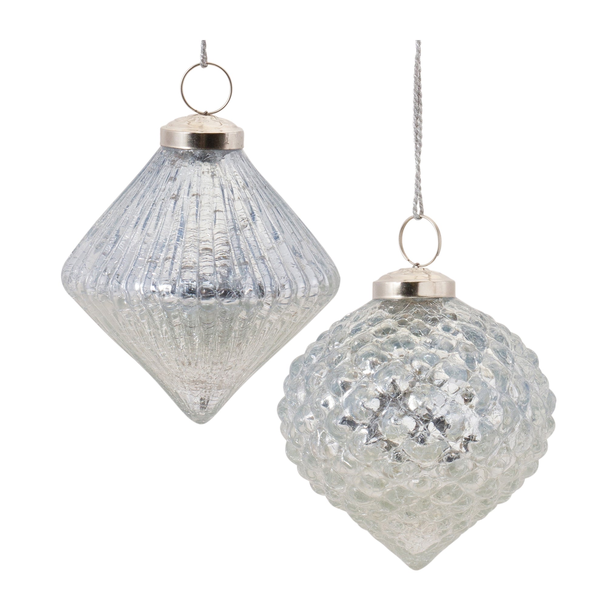 Textured Mercury Glass Ornament (Set of 6)